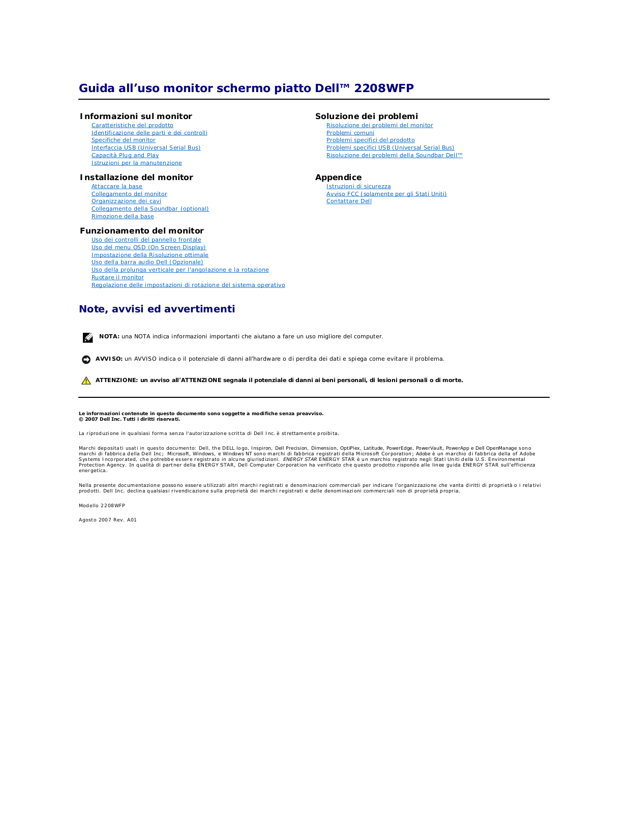 Dell 2208WFP User Manual