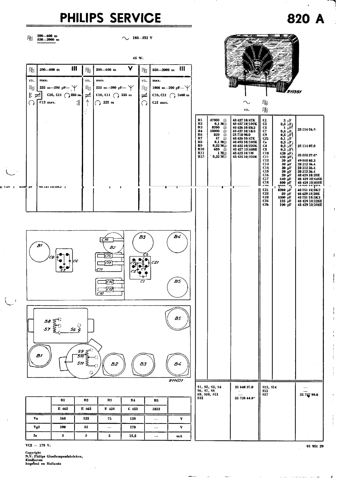 Philips 830-A, 820-A Service Manual