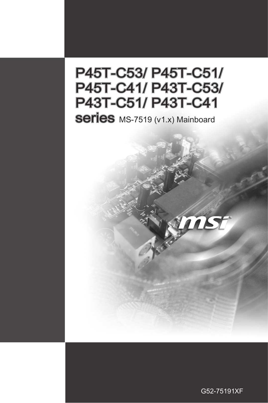 MSI P43T-C51, P45T-C51 User Manual