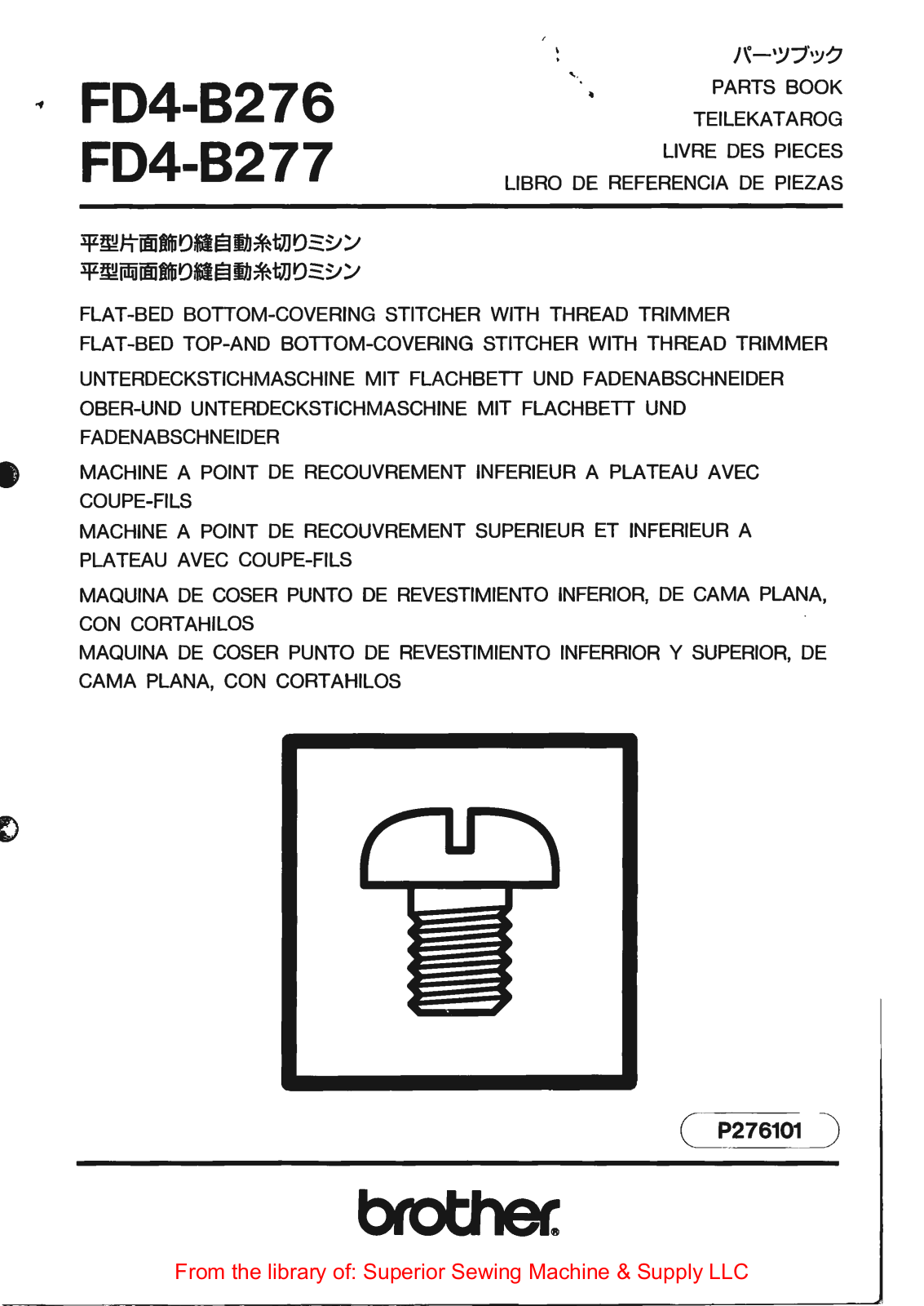 Brother FD4-B276, FD4-B277 User Manual - ManualMachine.com