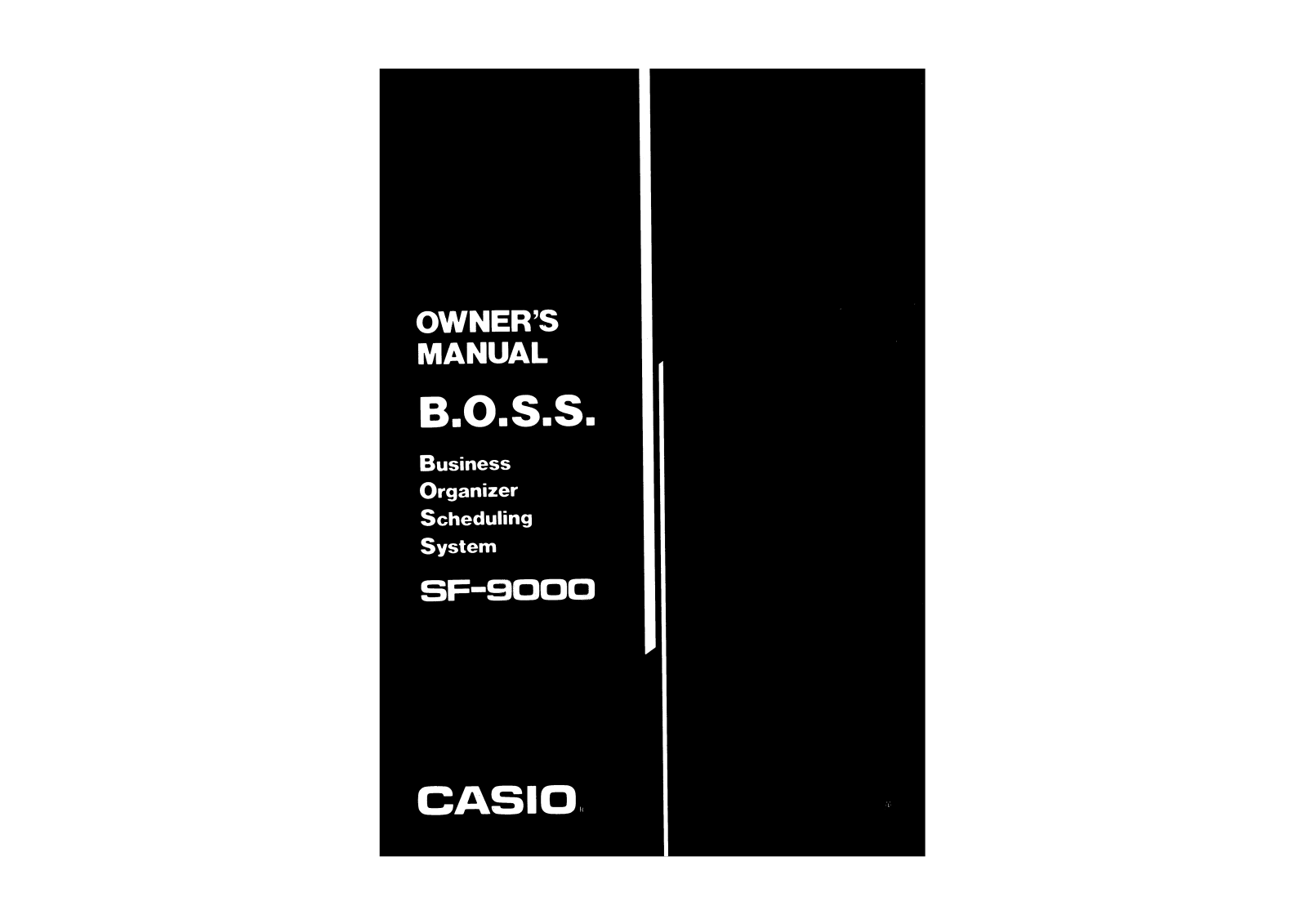 CASIO SF-9000 User Manual