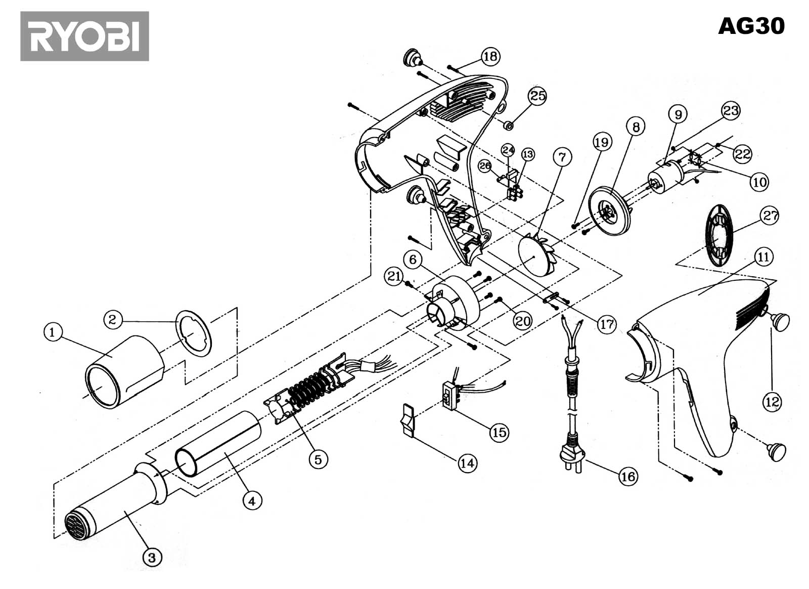 Ryobi AG30 User Manual