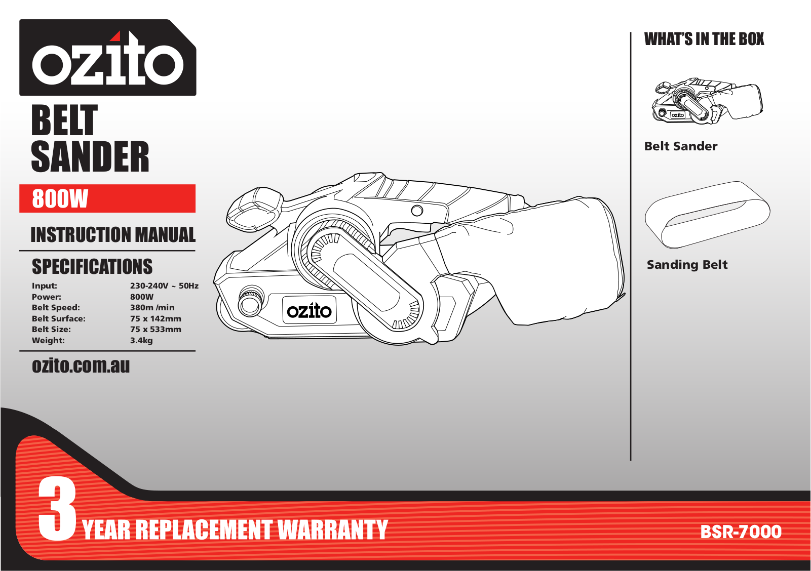 Ozito BSR-7000 User Manual