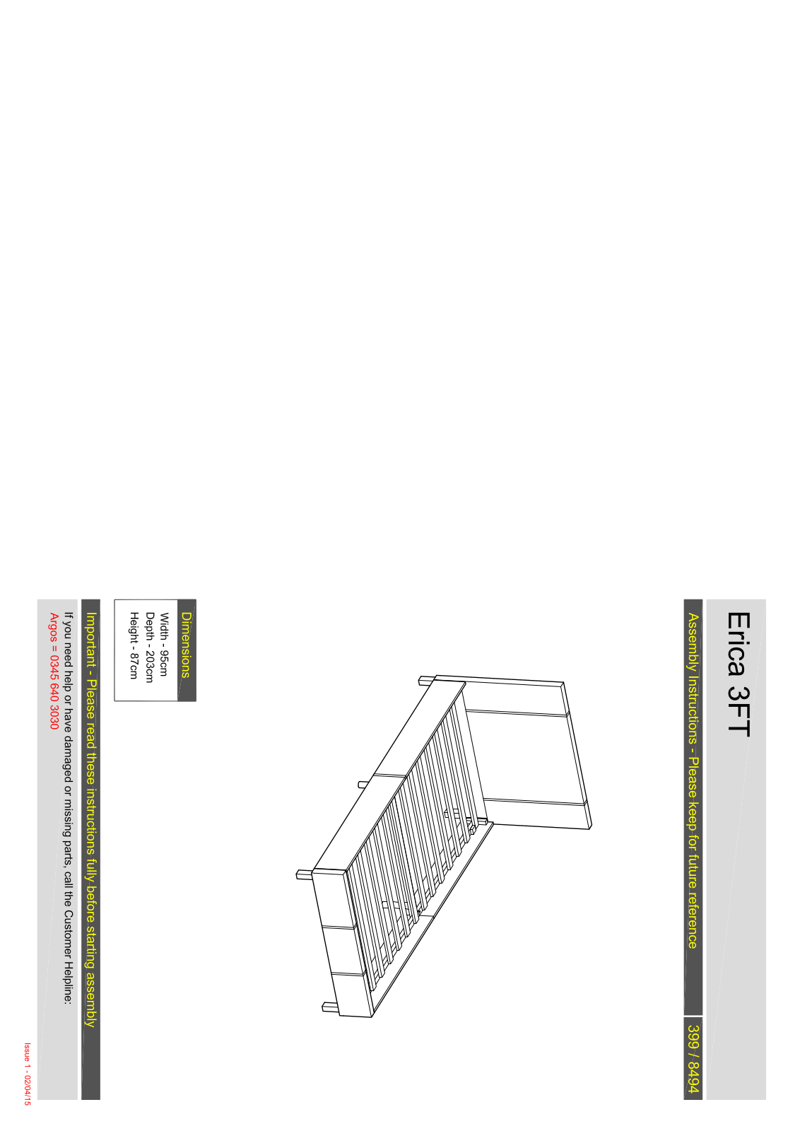 Argos 3998494 ASSEMBLY INSTRUCTIONS