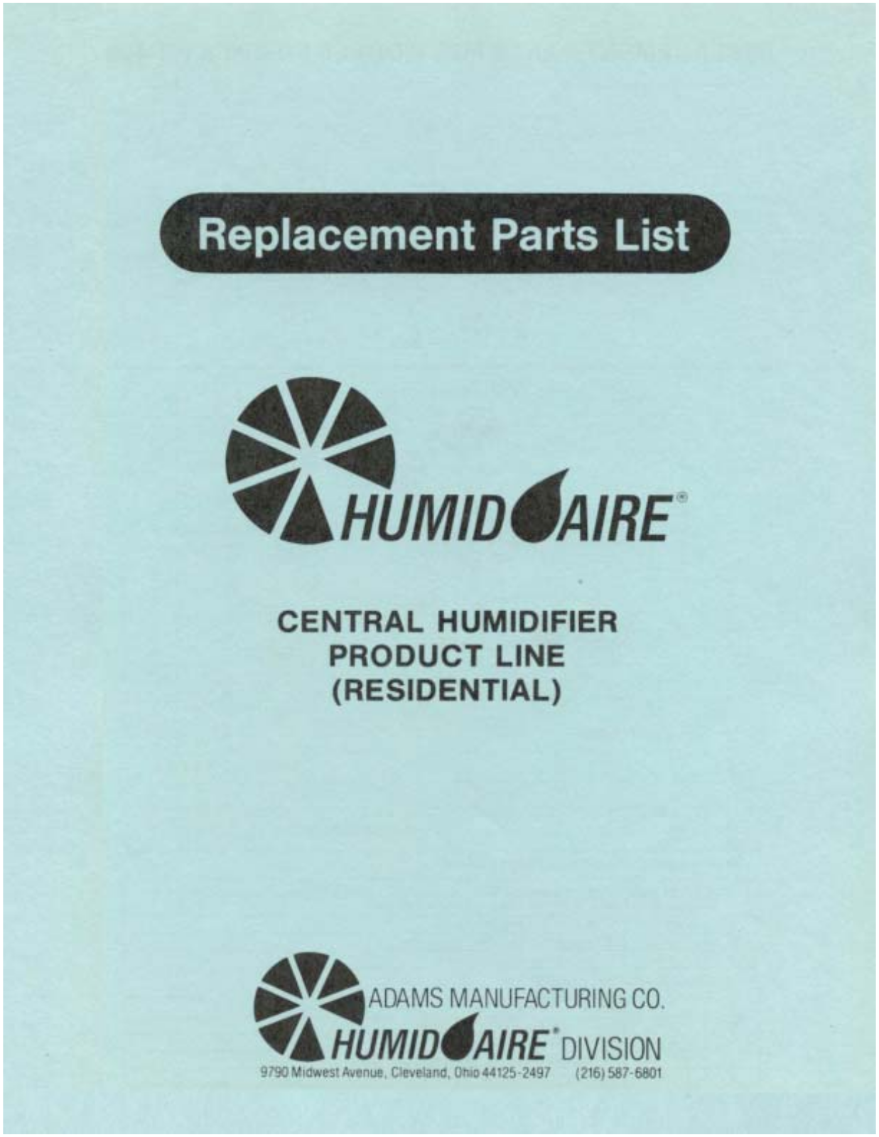 Adams F16, F20, F10, Fh1000-l10, Fh1000-l24 Parts List