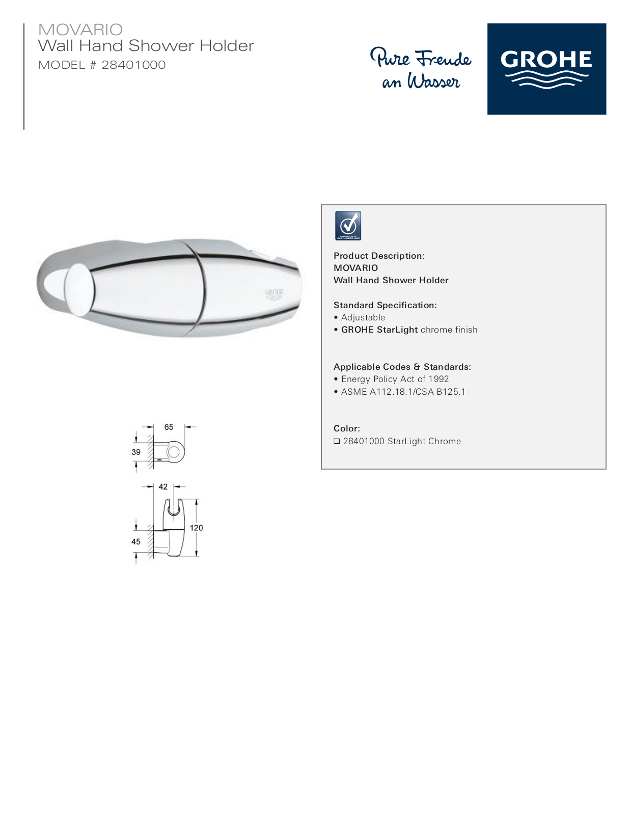 GROHE GRH2263 Specifications - ManualMachine.com