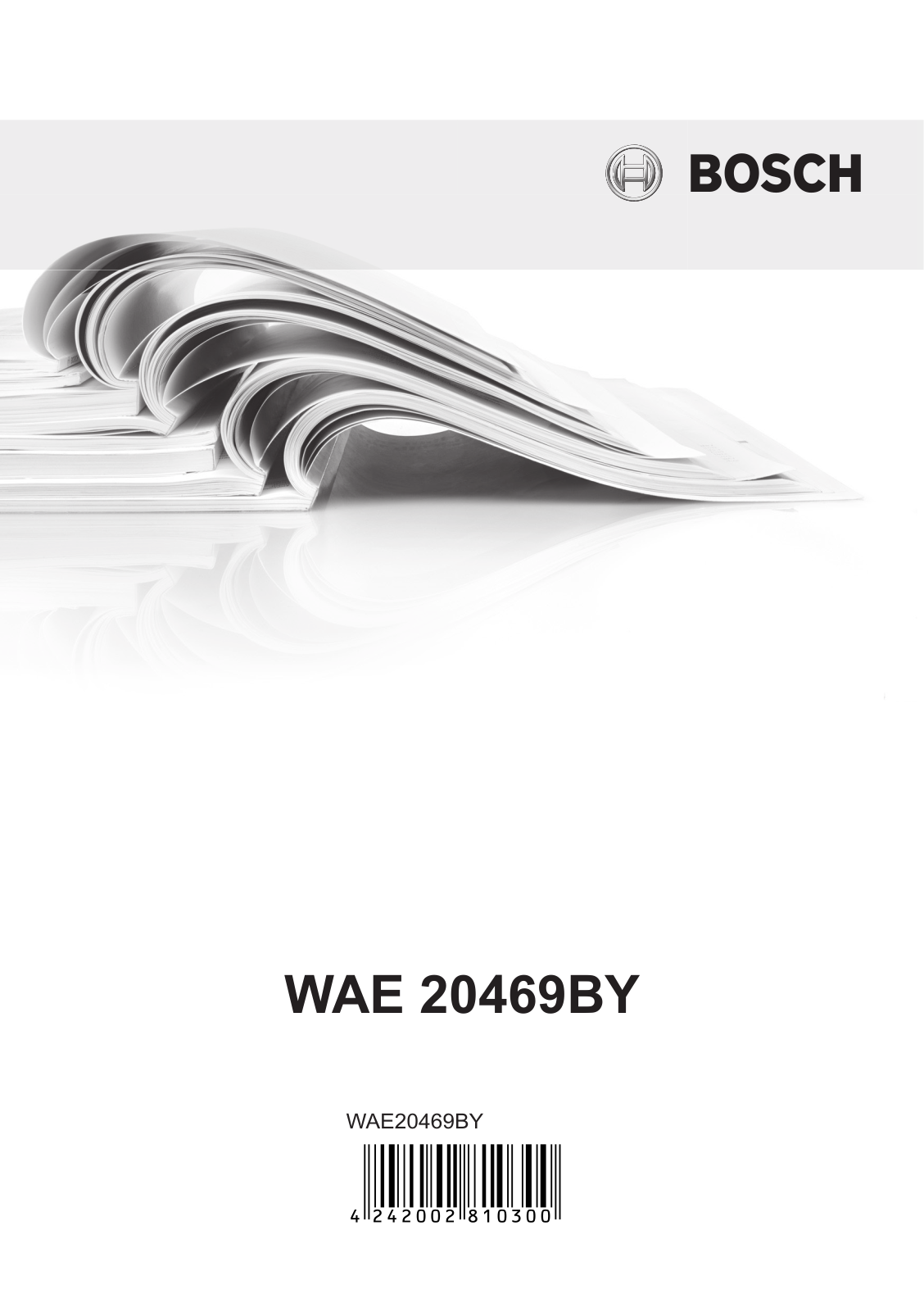 Bosch WAE 20469 BY User Manual