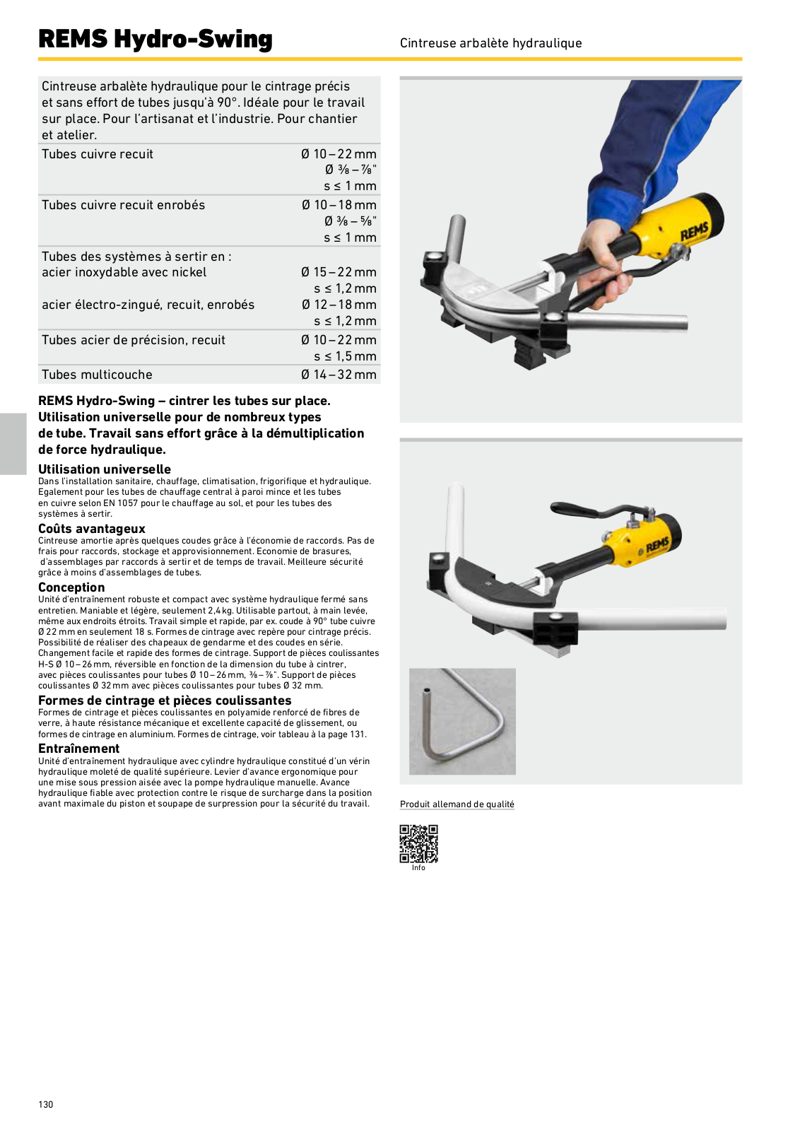 Rems Hydro-Swing Specification - ManualMachine.com