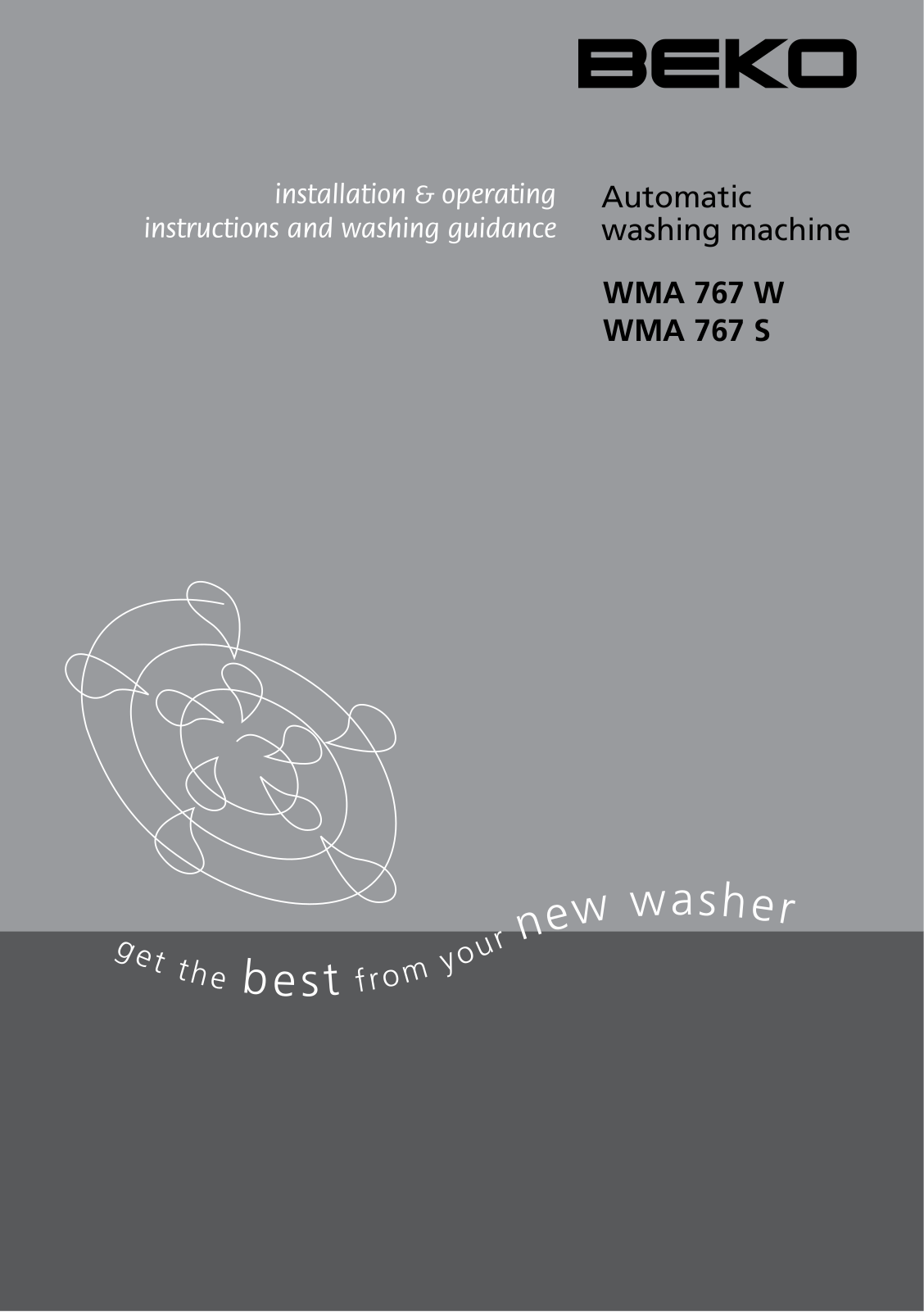 Beko WMA 767 S, WMA 767 W User Manual