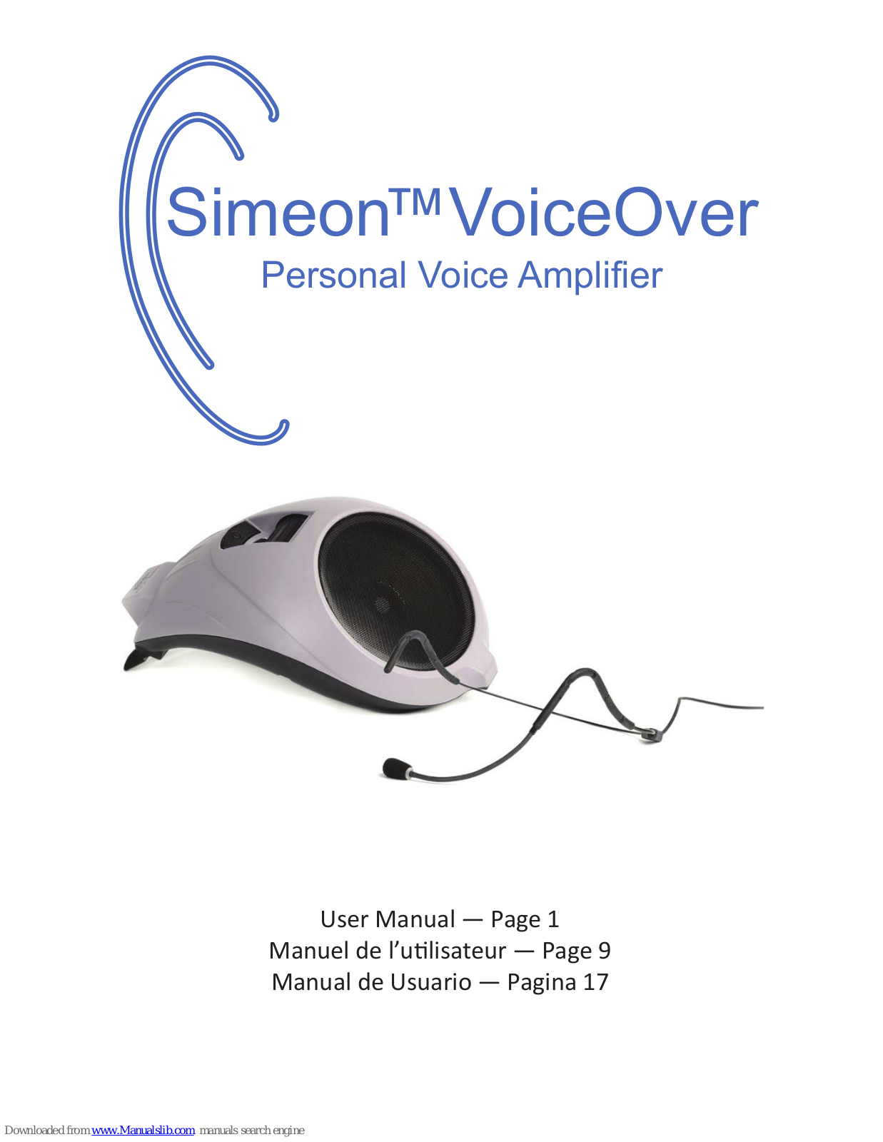 Simeon VoiceOver User Manual