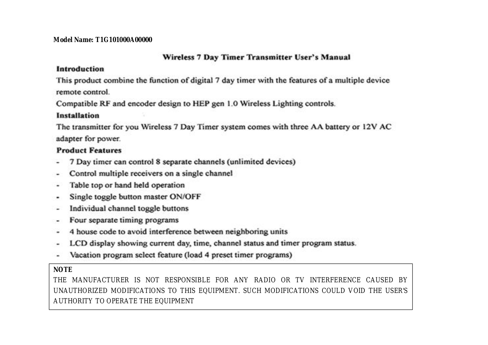 Powertech Co PT 486 Users manual