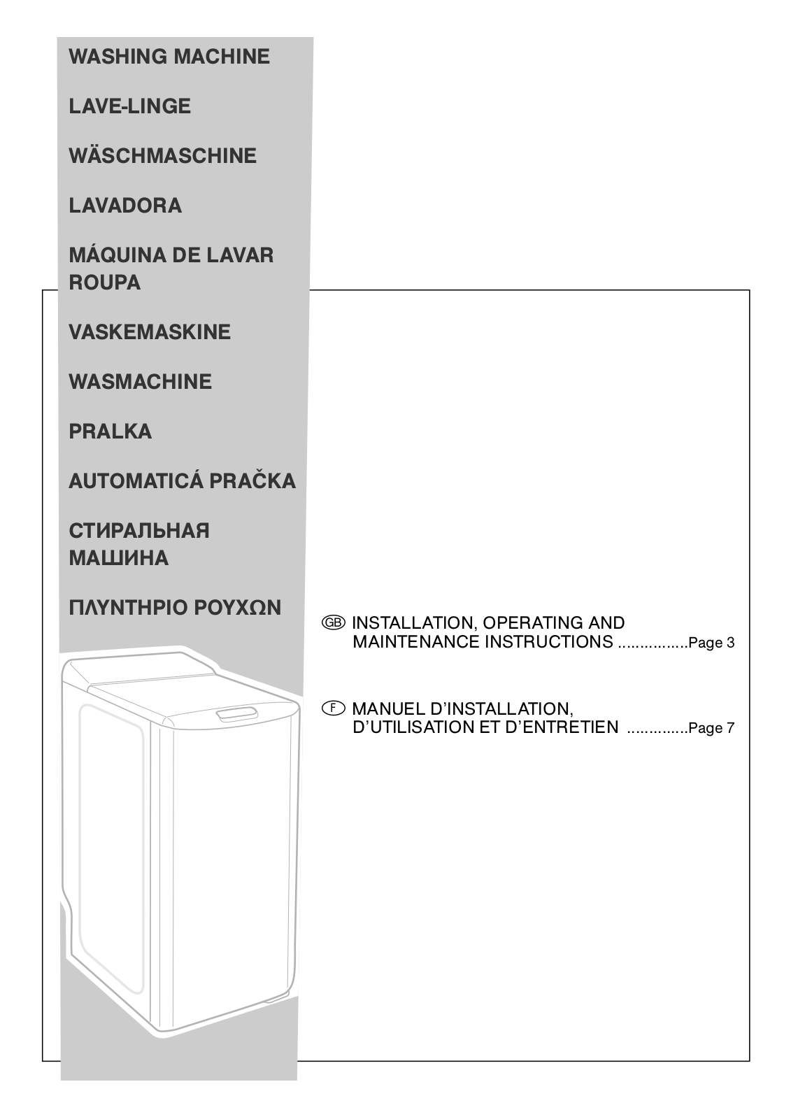 BRANDT WTC0511Q User Manual