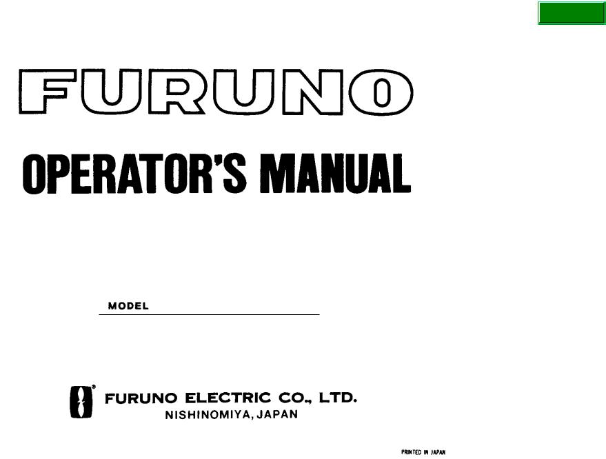 Furuno FM2721 User Manual
