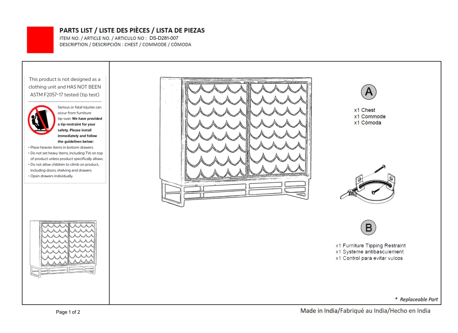 HomeFare DSD281007 Assembly Guide - ManualMachine.com
