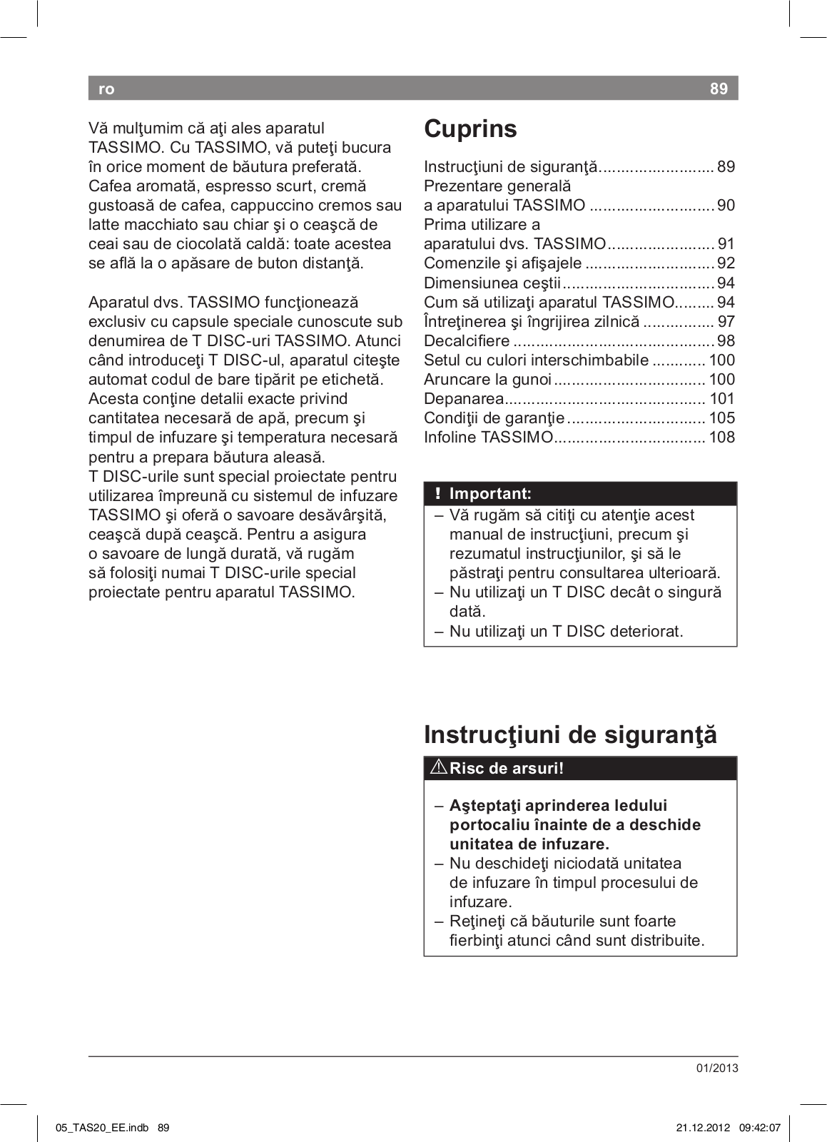 Bosch TAS2005 User guide