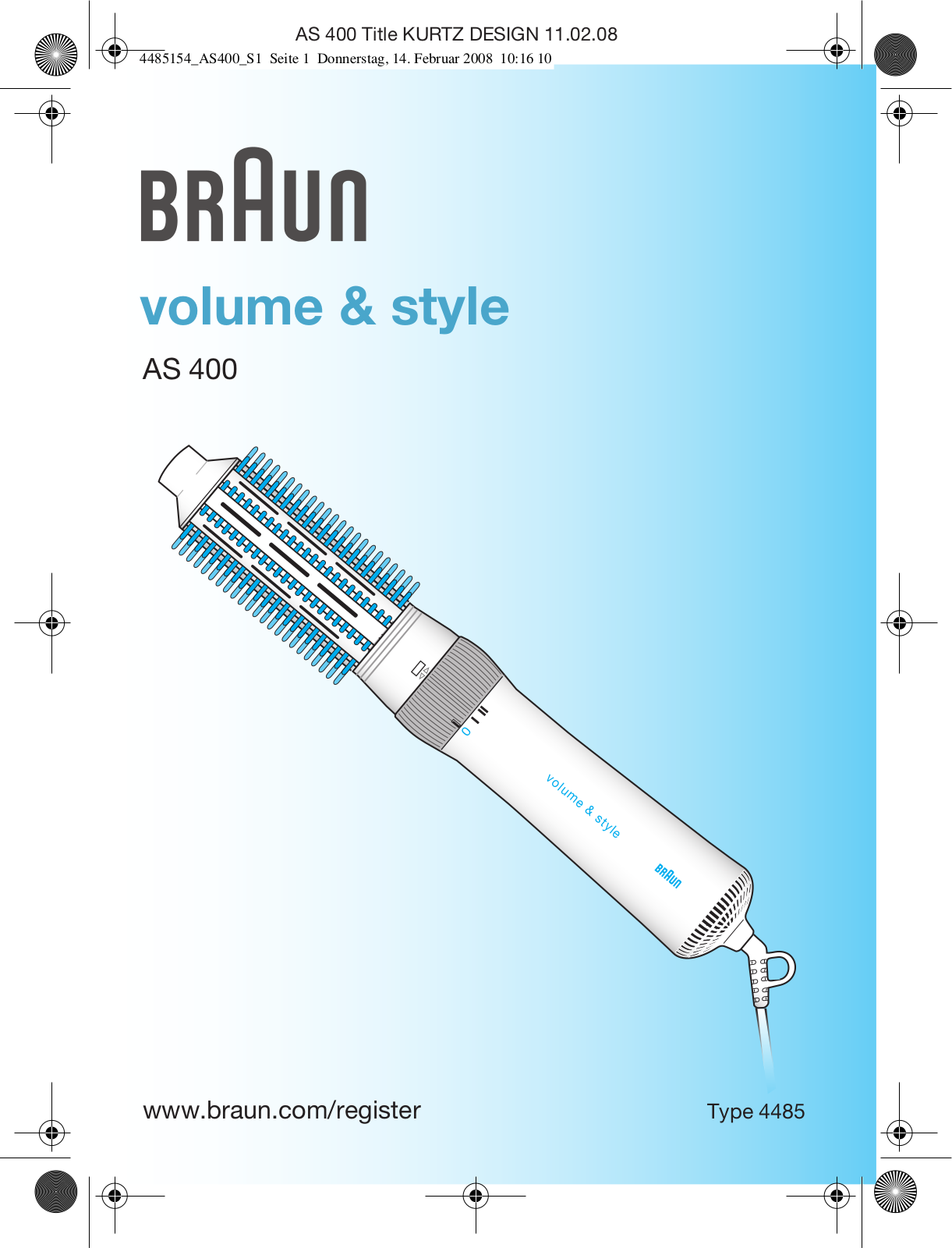 Braun AS 400 User Manual