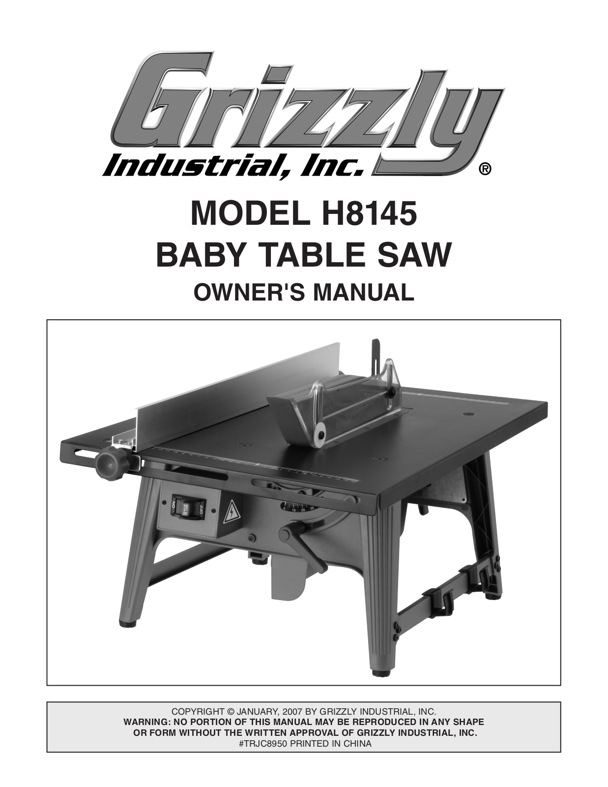 Grizzly H8145 User Manual