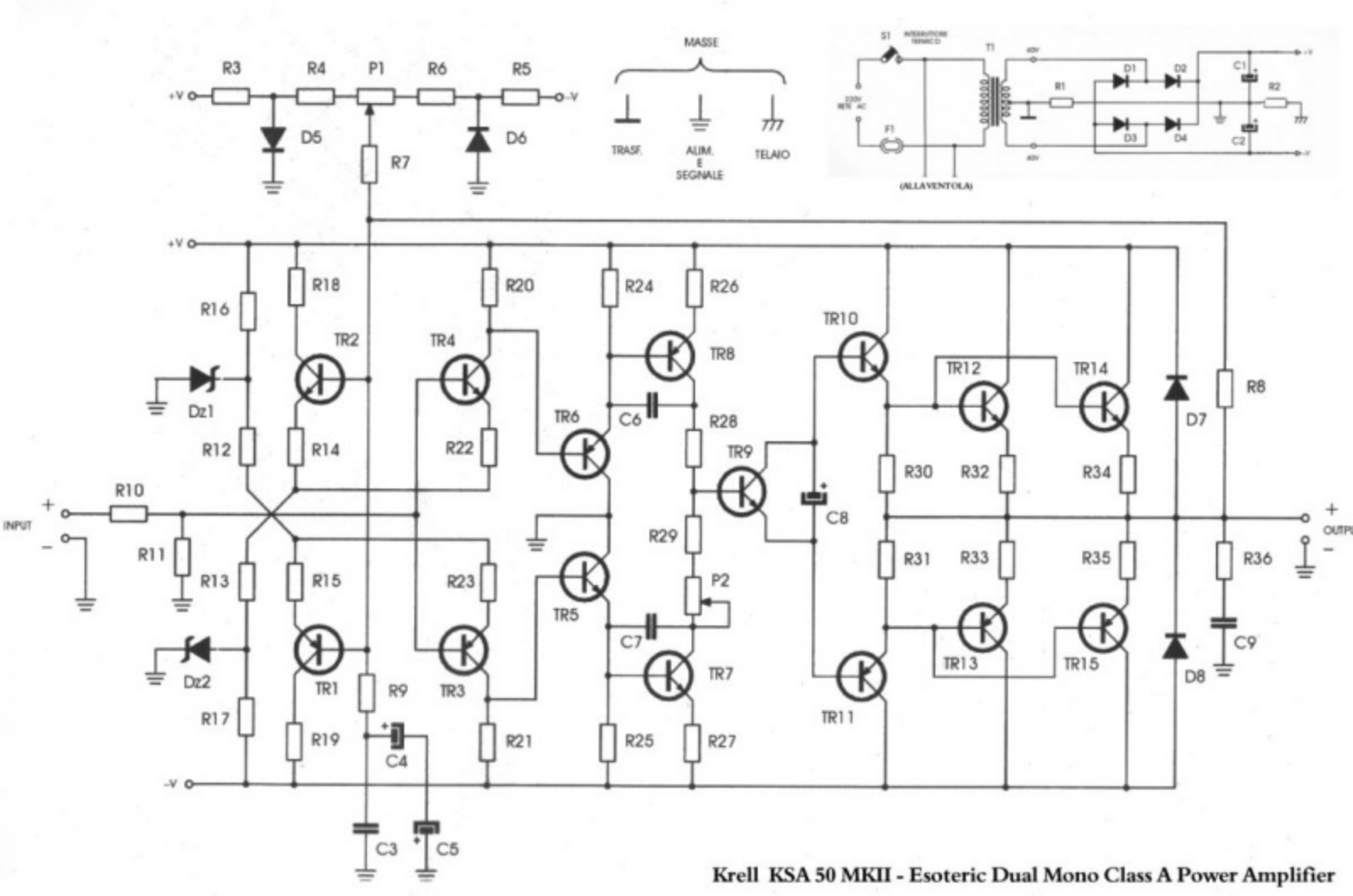 Krell KSA-50 Mk2 Schematic