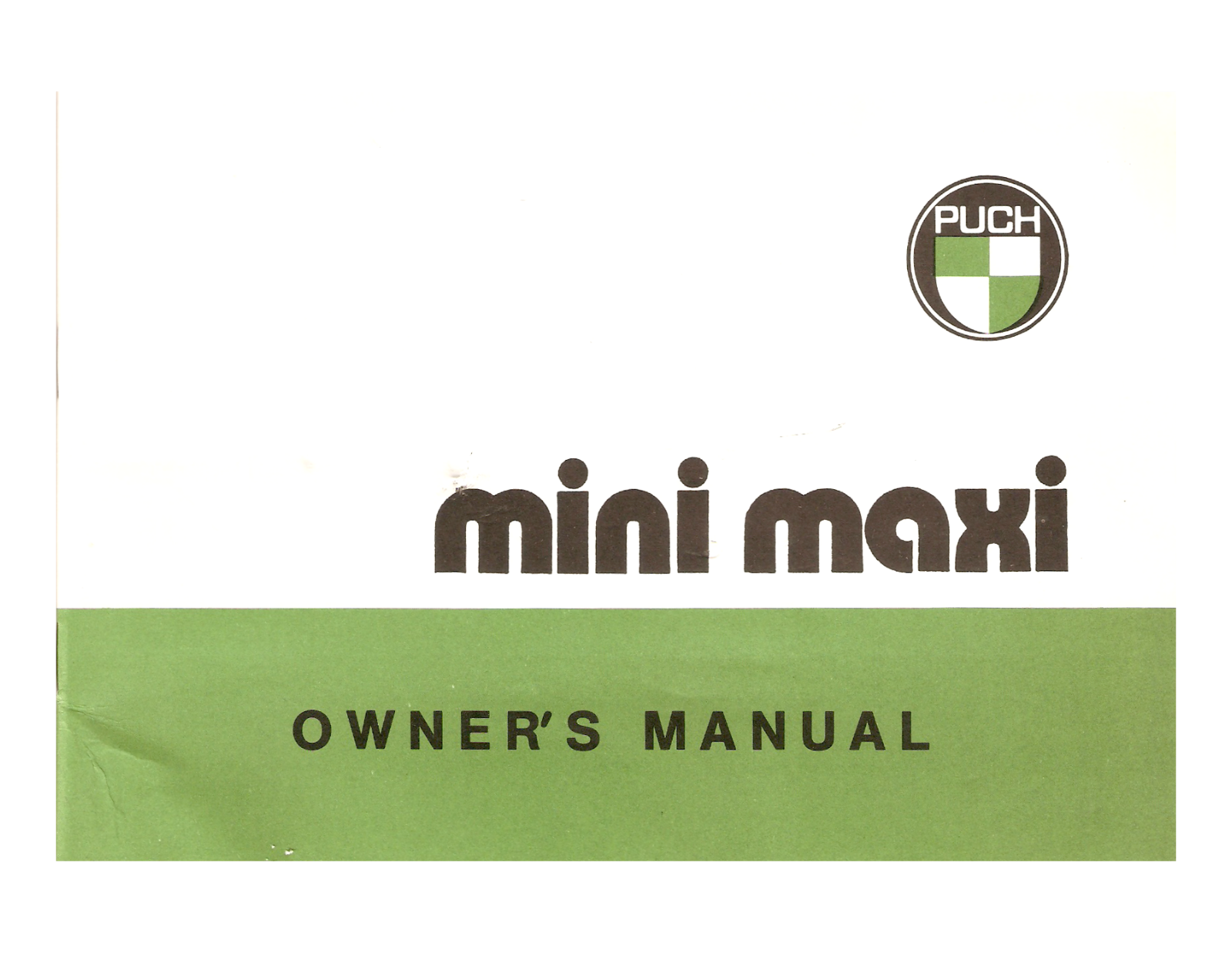 Puch mini maxi Owner's Manual