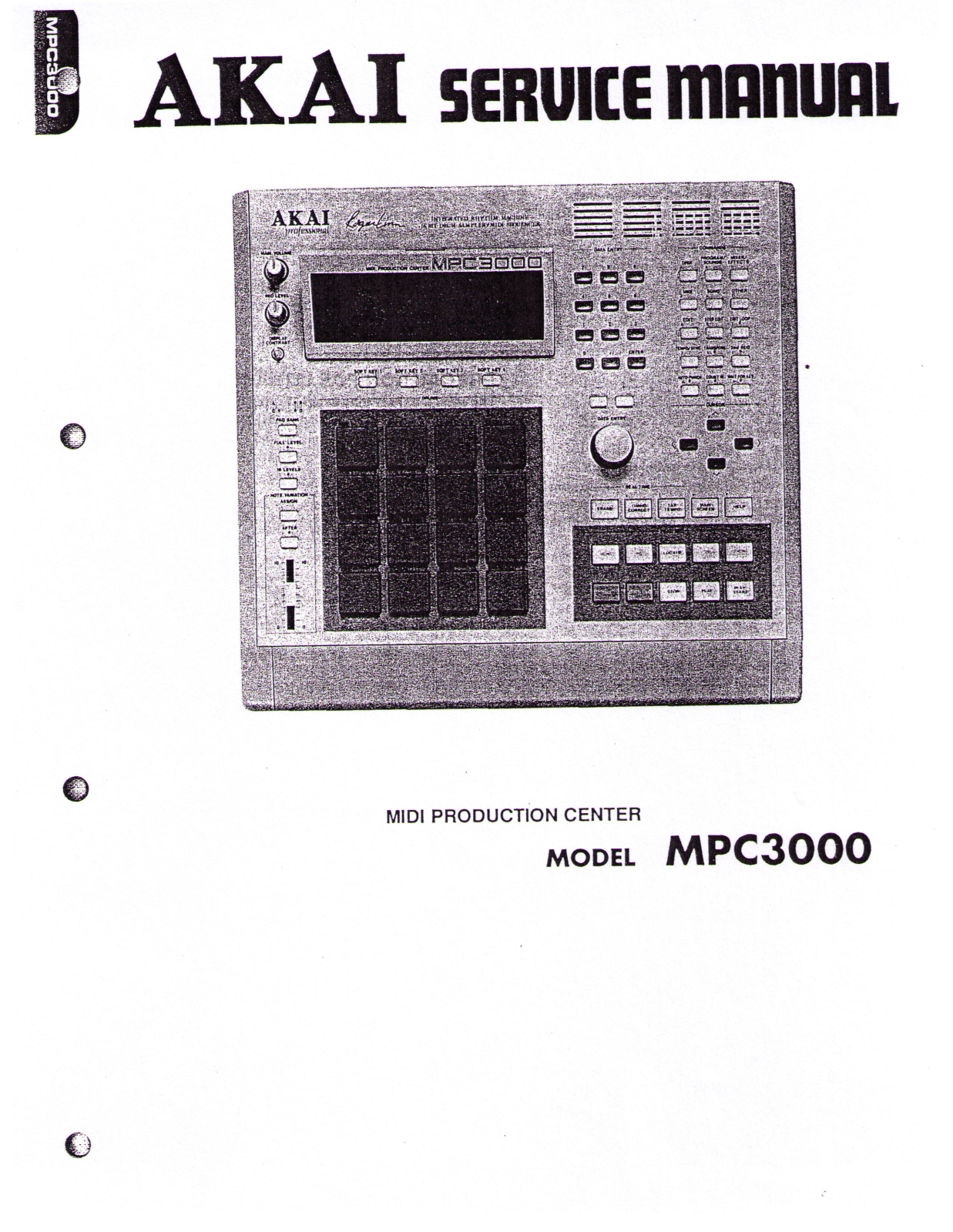 Akai MPC-3000 Service manual