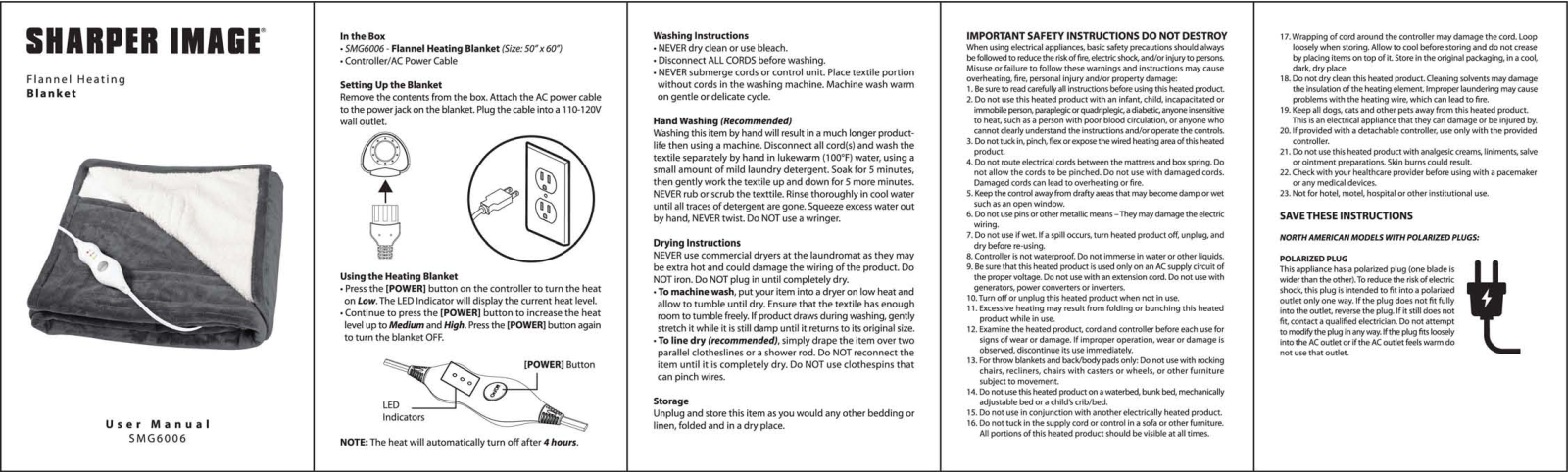 Sharper image SMG6006 User Manual