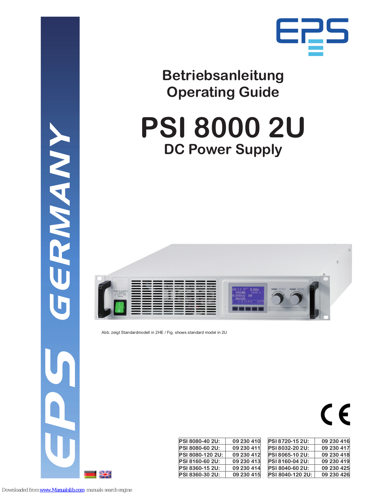 EPS PSI 8000 2U Operating Manual - ManualMachine.com