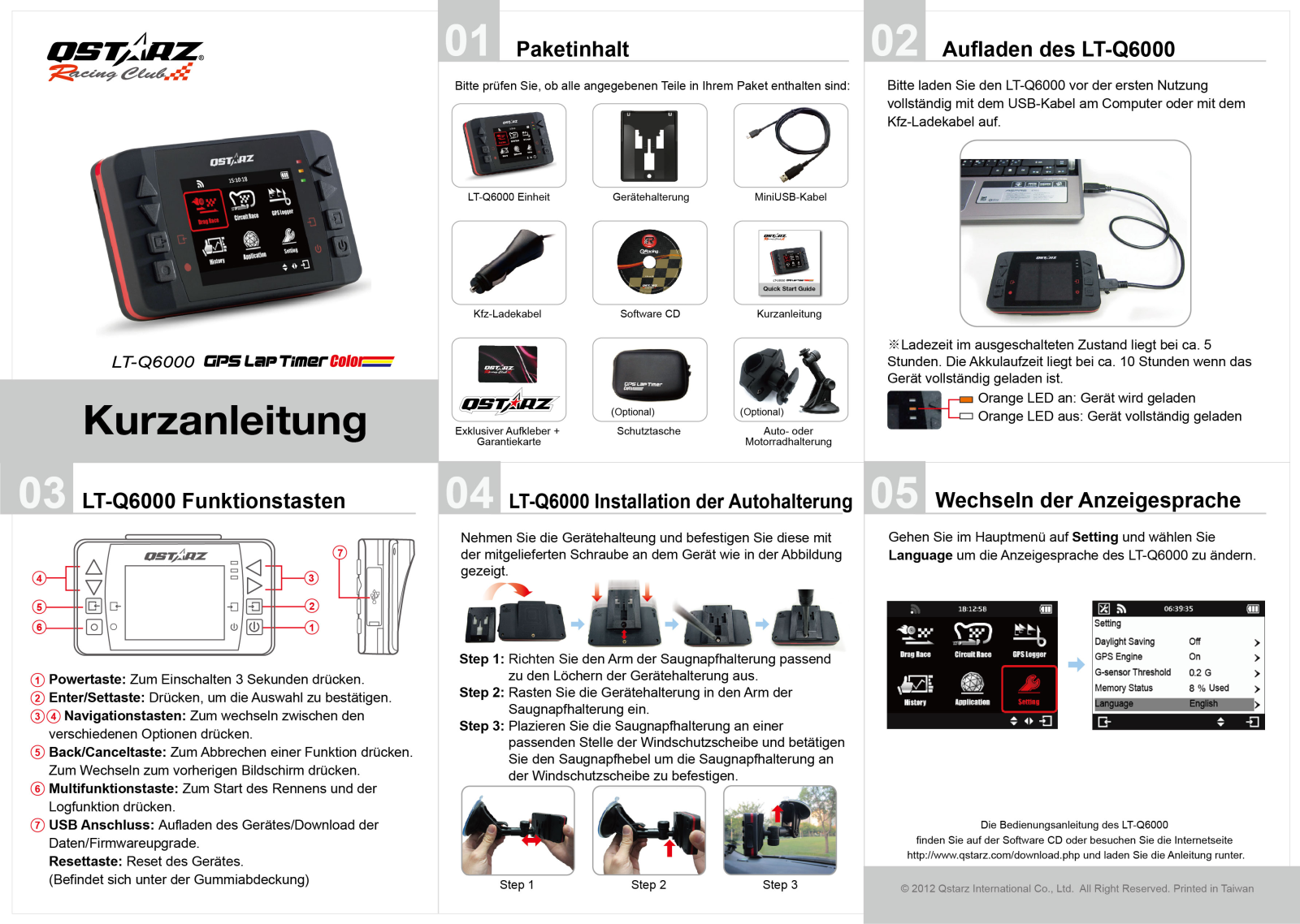 Qstarz LT-Q6000 User manual