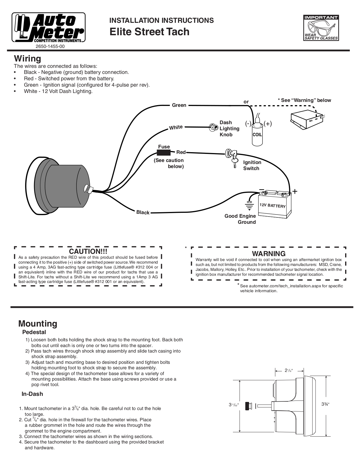 Auto Meter 5690 User Manual