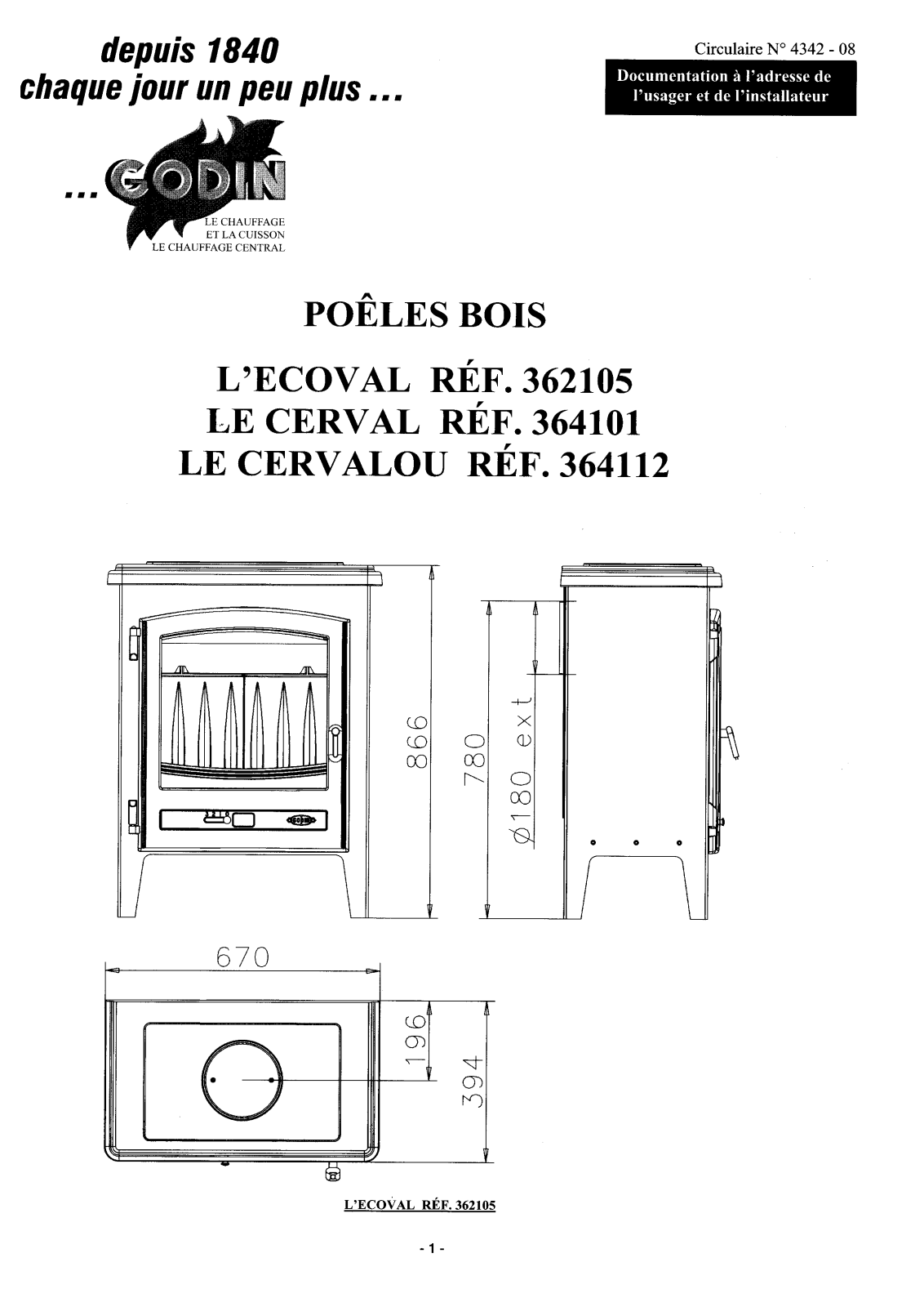 GODIN 364101, 364112 User Manual