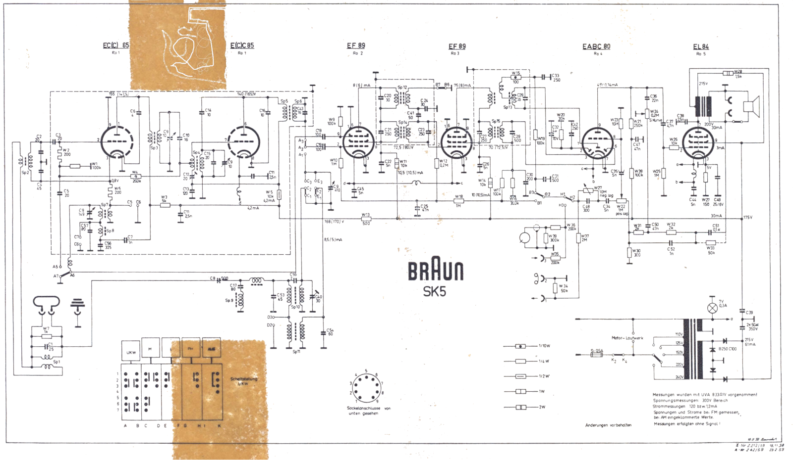 Braun SK-5 Schematic