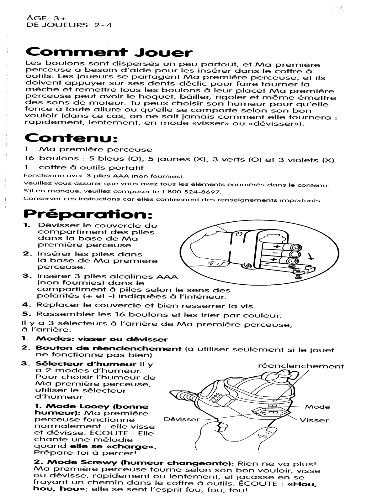 Fisher-Price 43514 Instruction Sheet