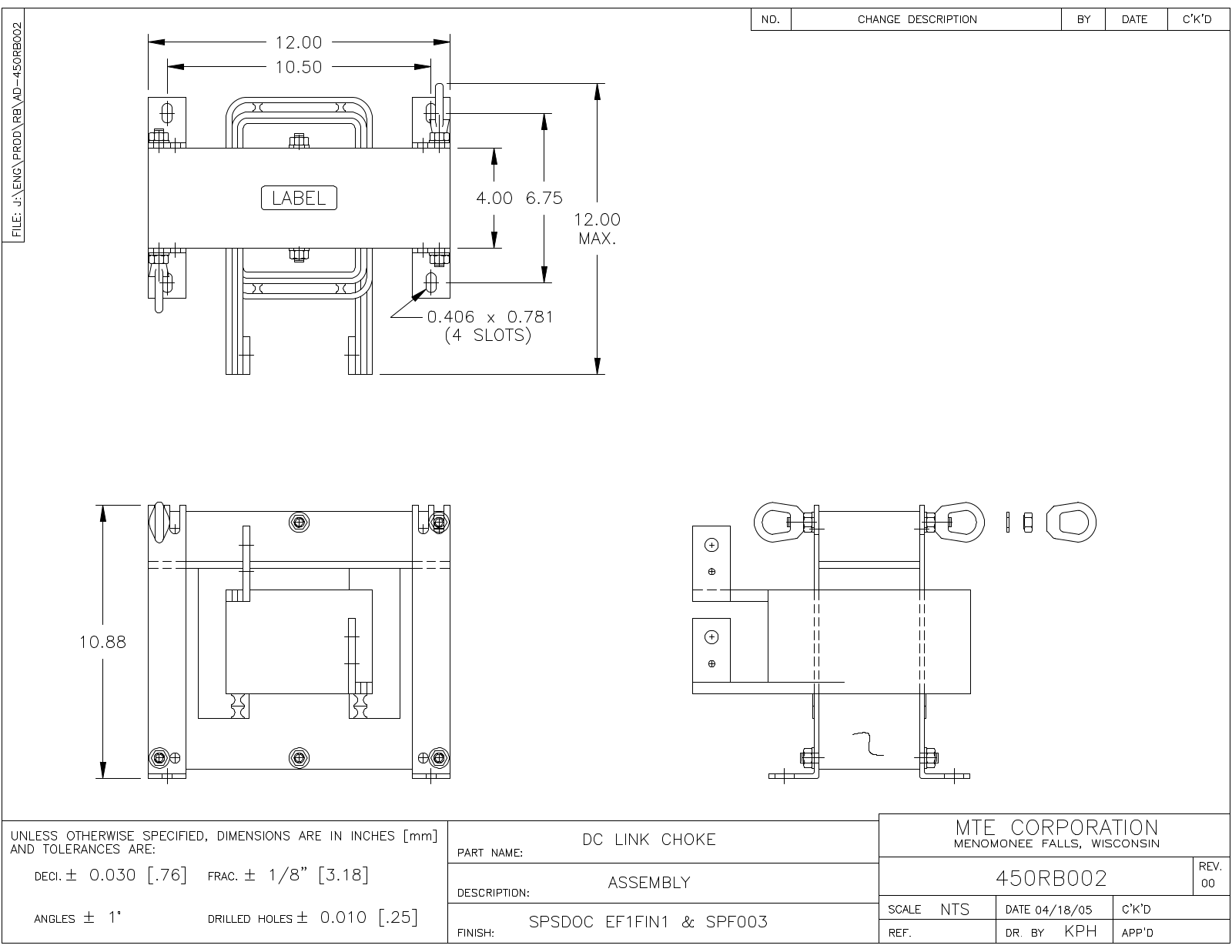 MTE 450RB002 CAD Drawings