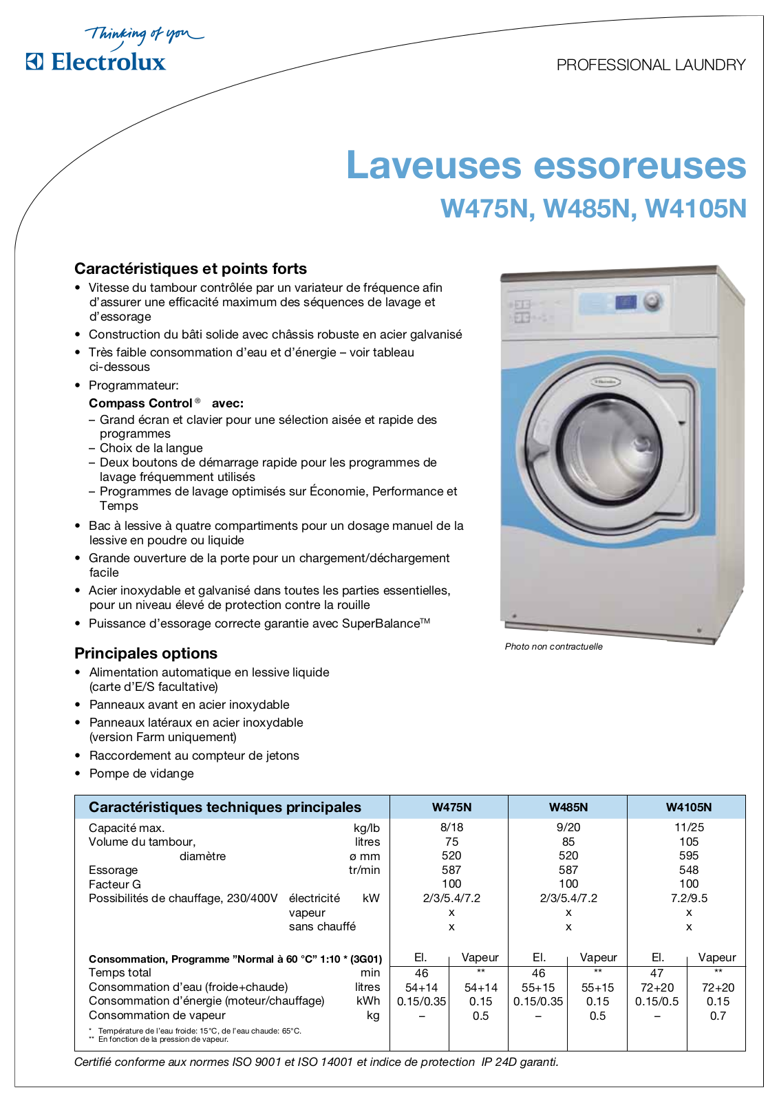 ELECTROLUX W4105N, W475N User Manual