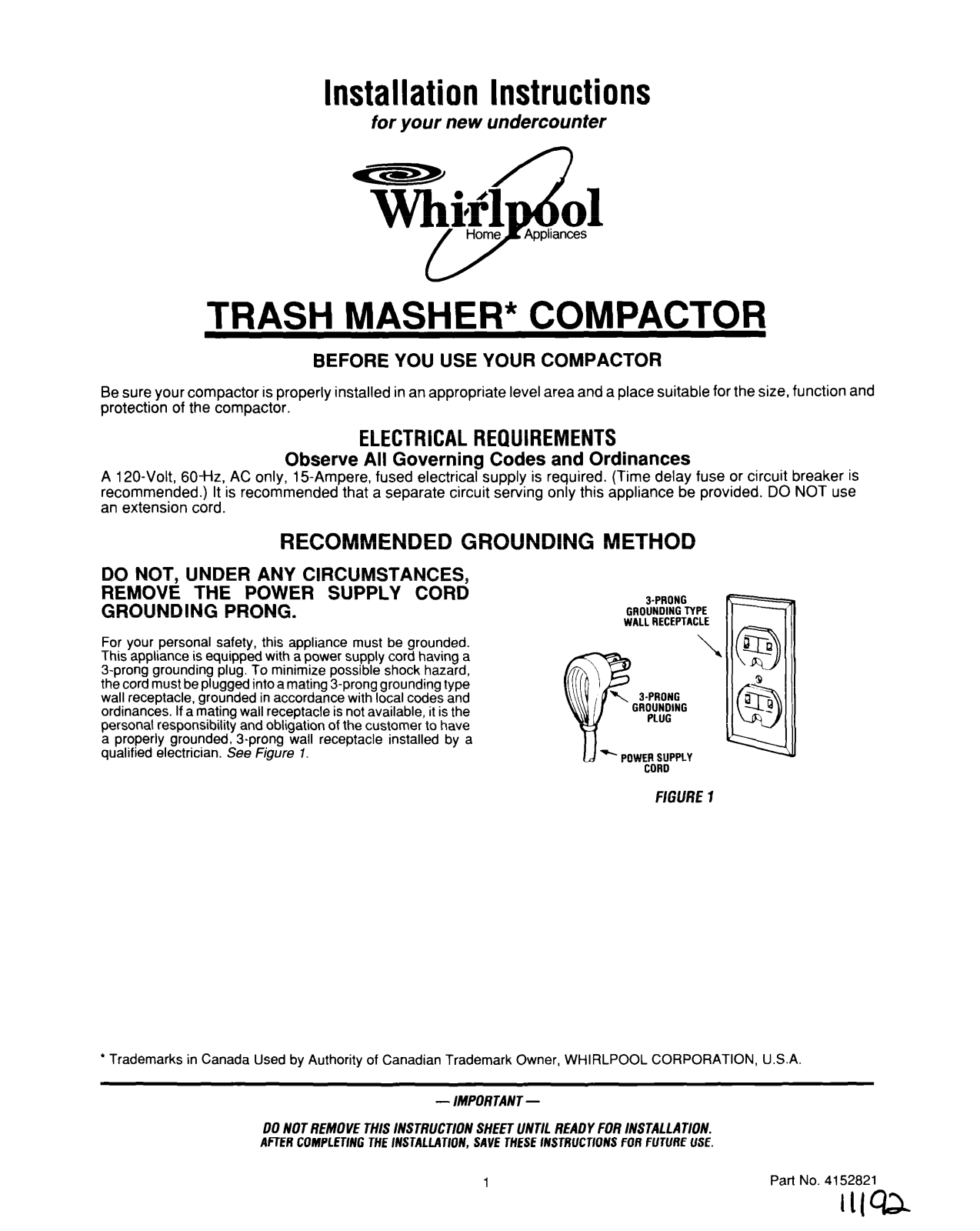 Whirlpool 4152821 User Manual - ManualMachine.com