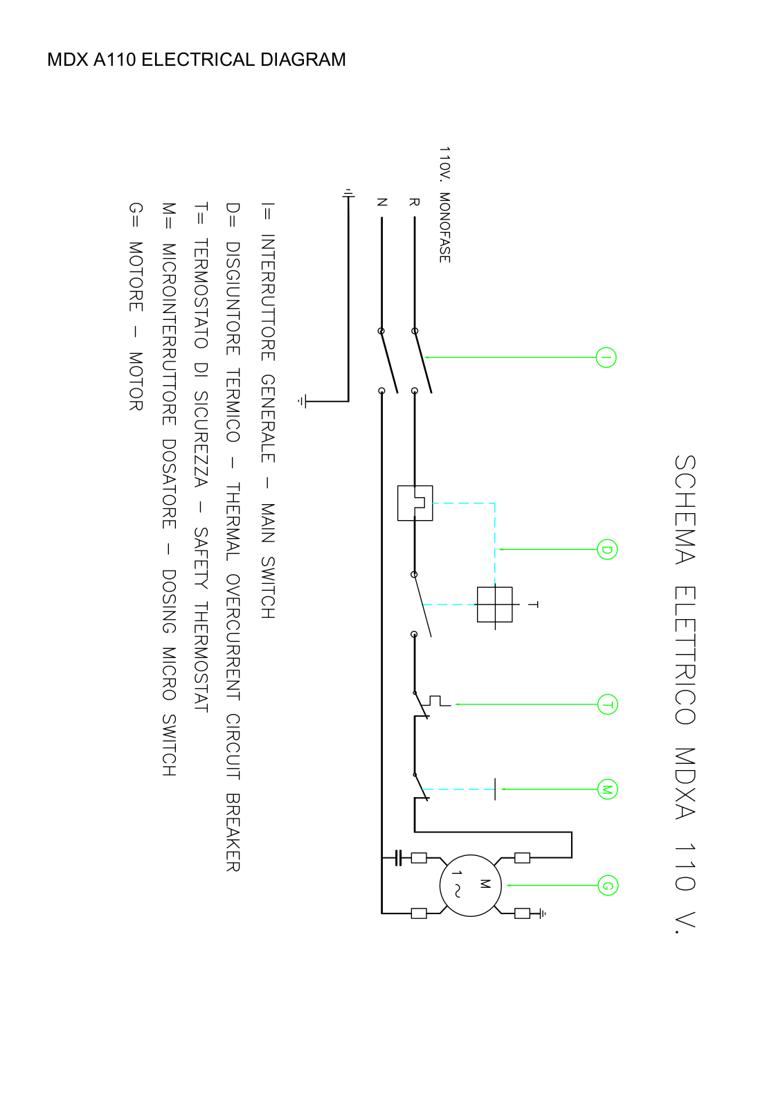 Nuova Simonelli MDX A ELECTRICAL DIAGRAM