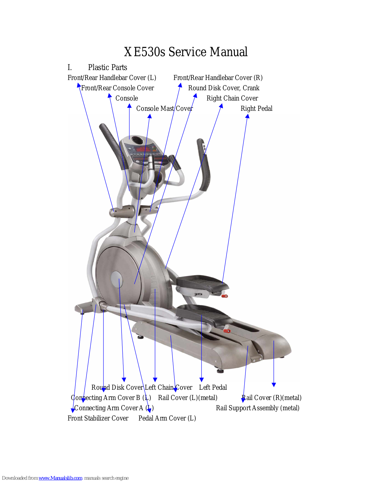 Dyaco XE530s Service Manual