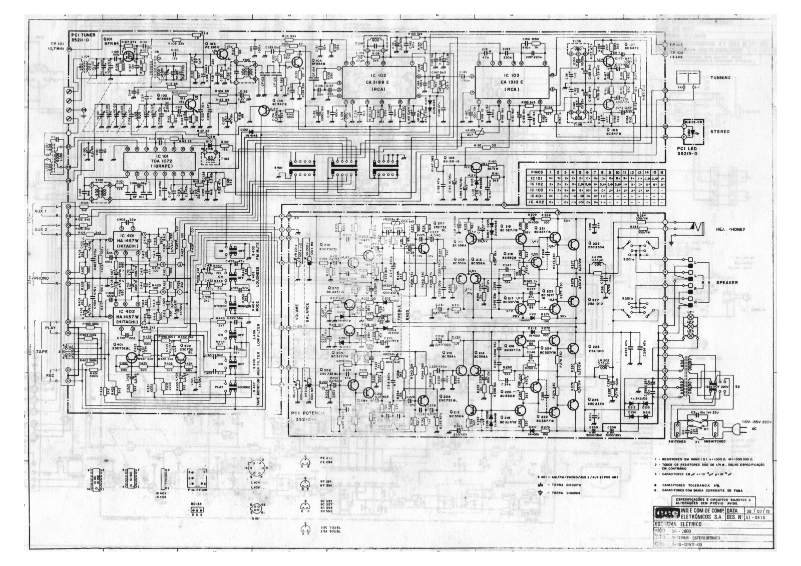 CCE SR2000 Schematic