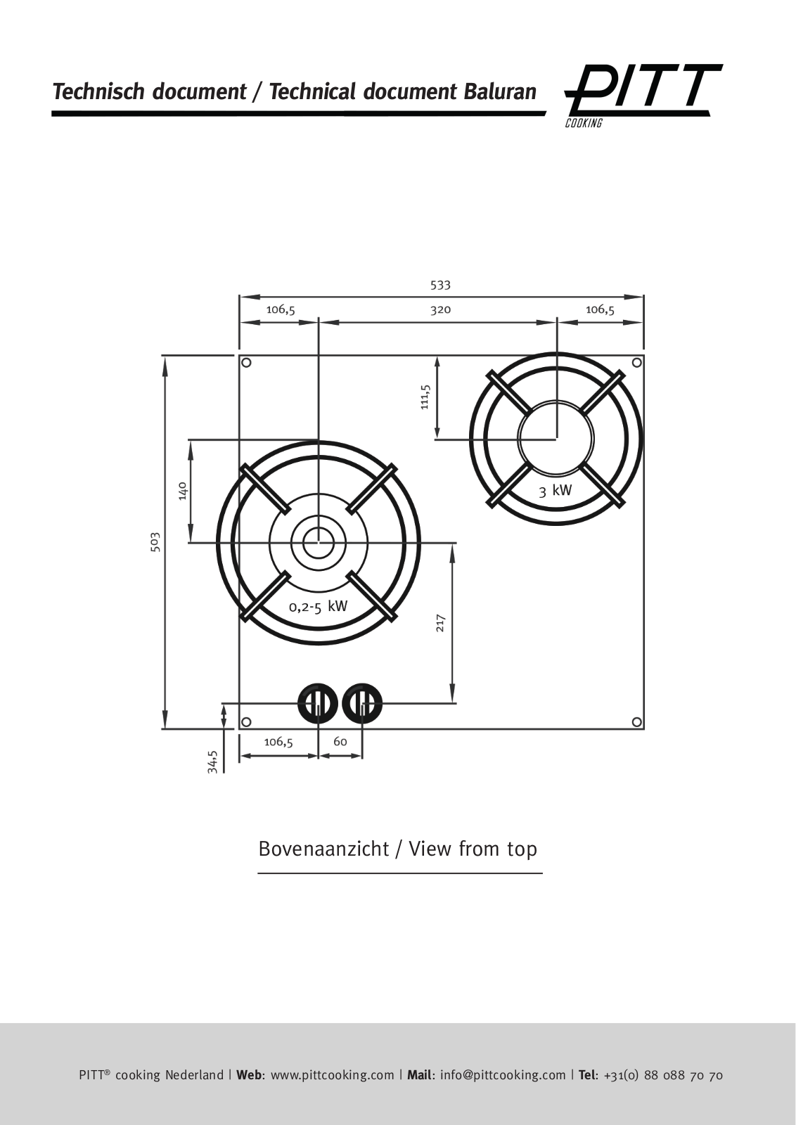 Pitt BALURAN-AL, BALURAN-BR Specifications Sheet - ManualMachine.com