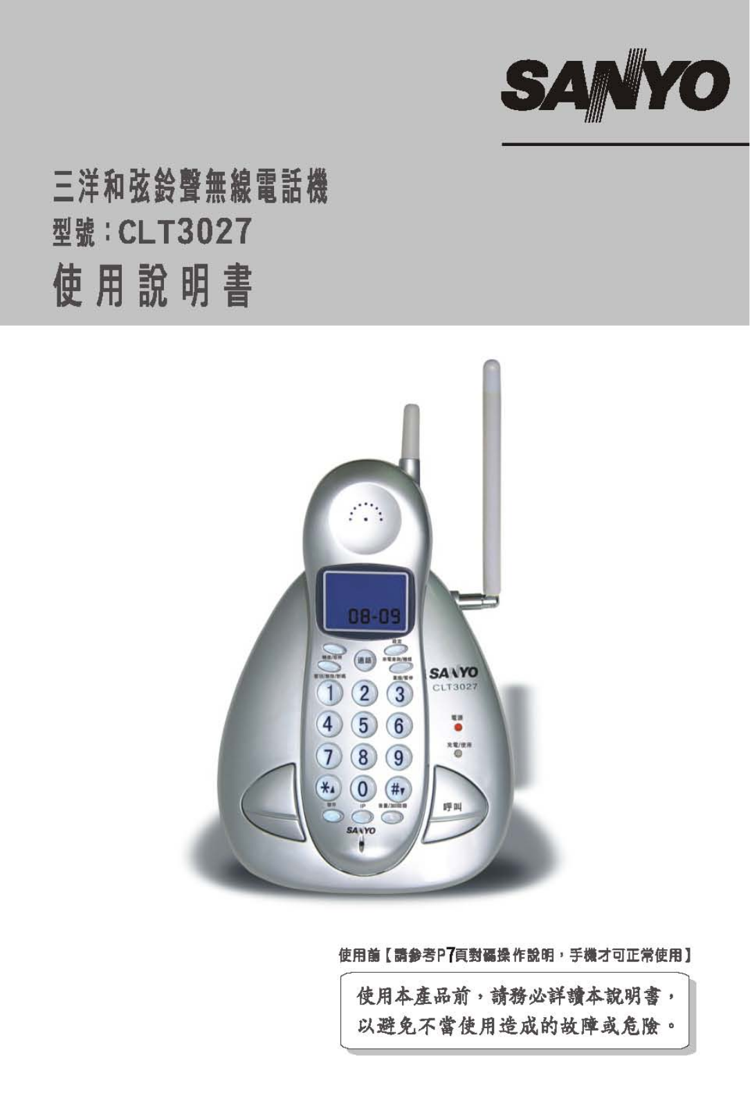 SANYO CLT3027 User Manual