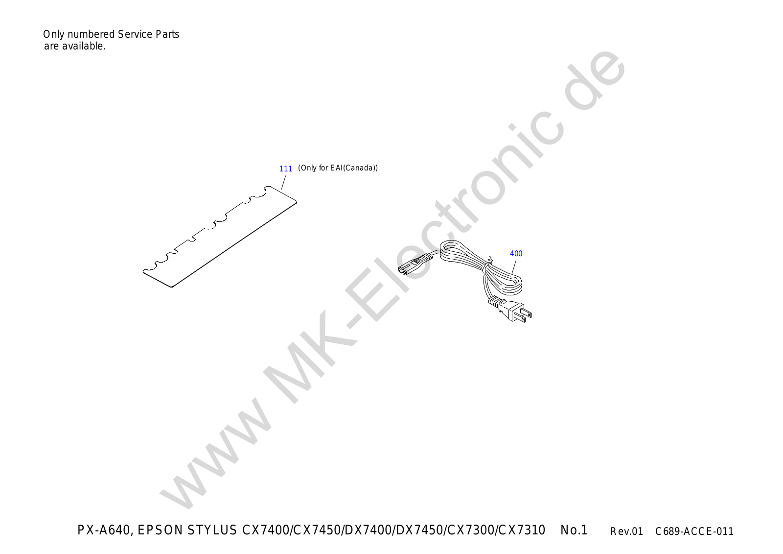 Epson DX7400 Exploded Diagrams