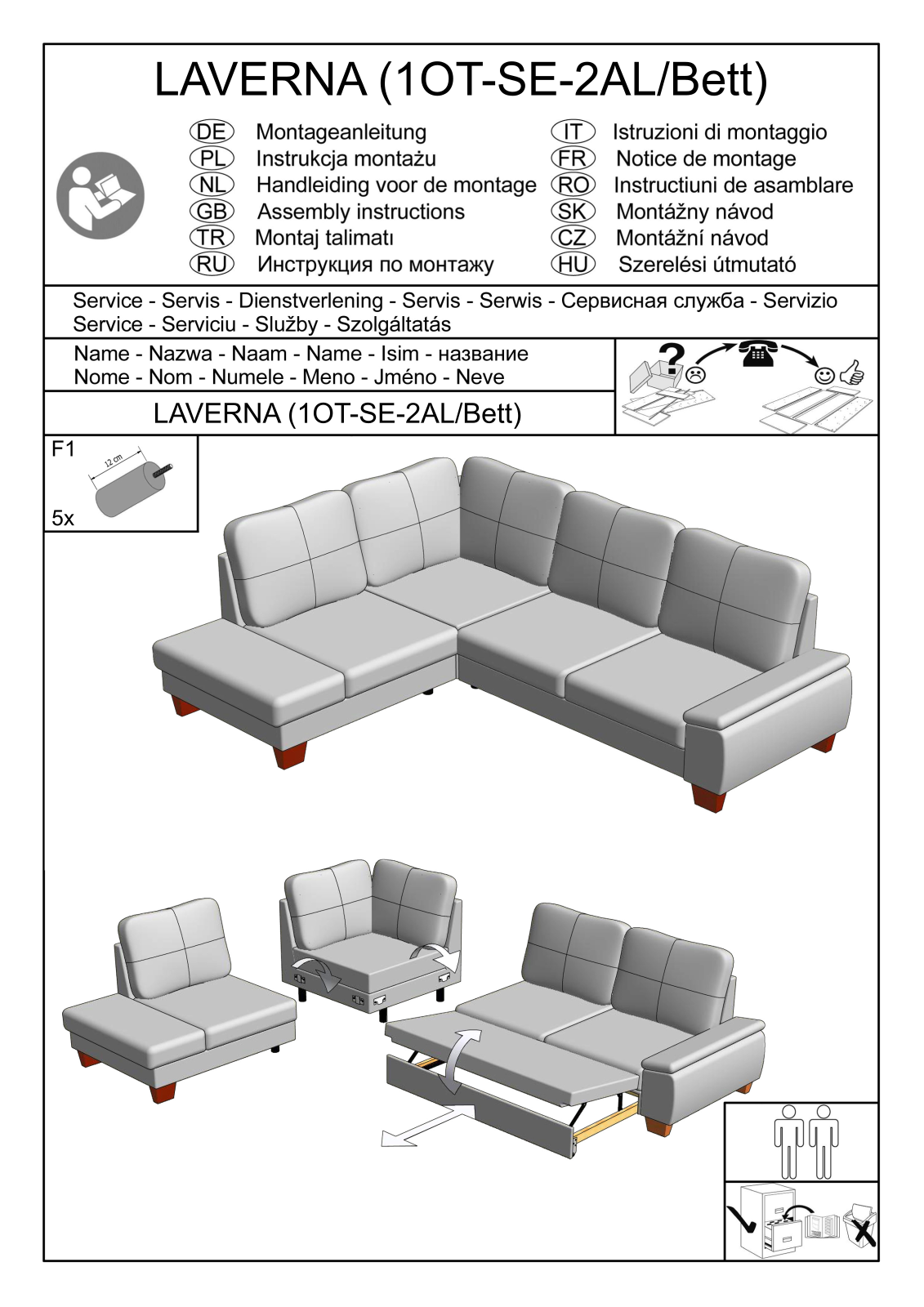 Home affaire Laverna Assembly instructions