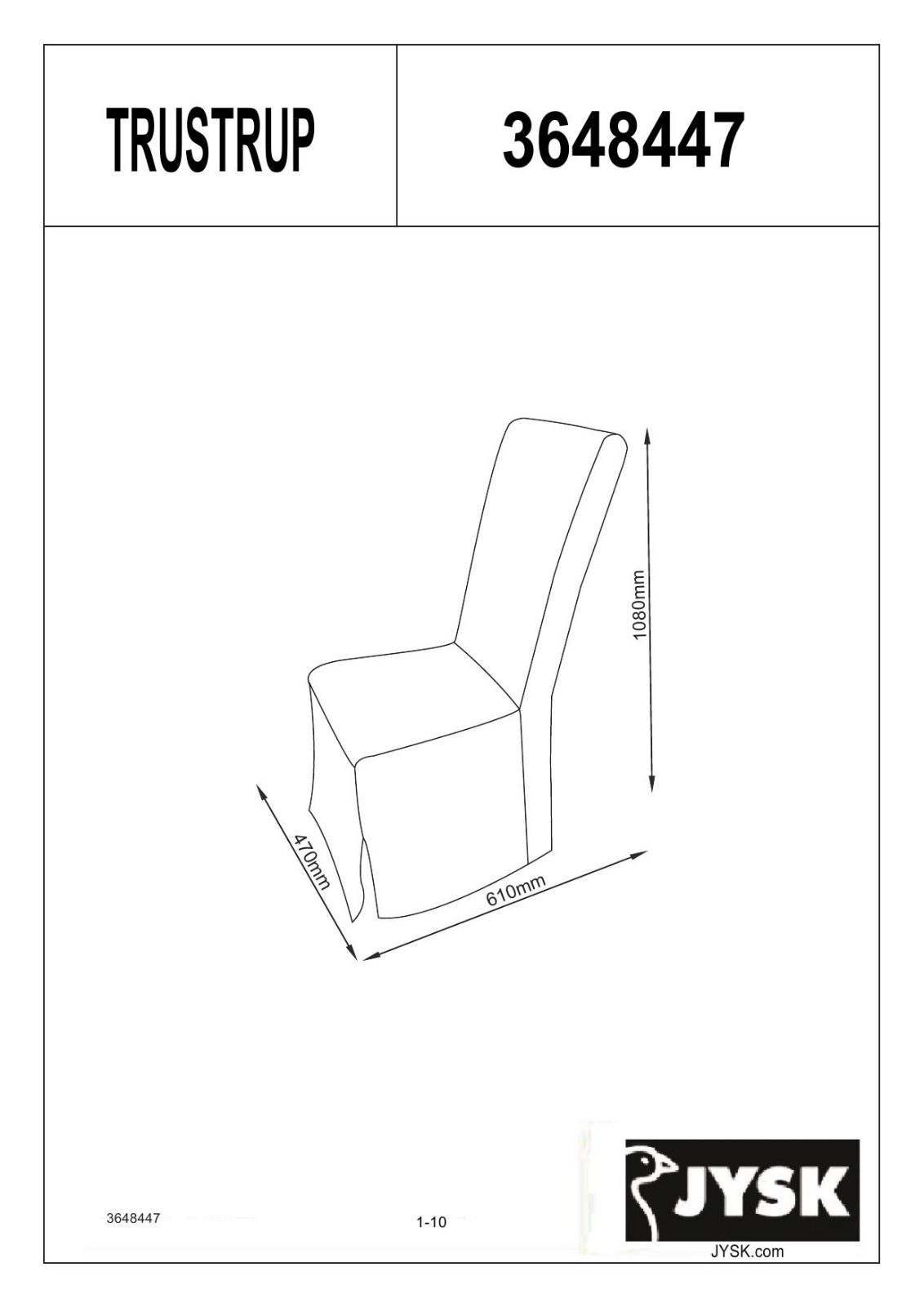 JYSK Trustrup User Manual