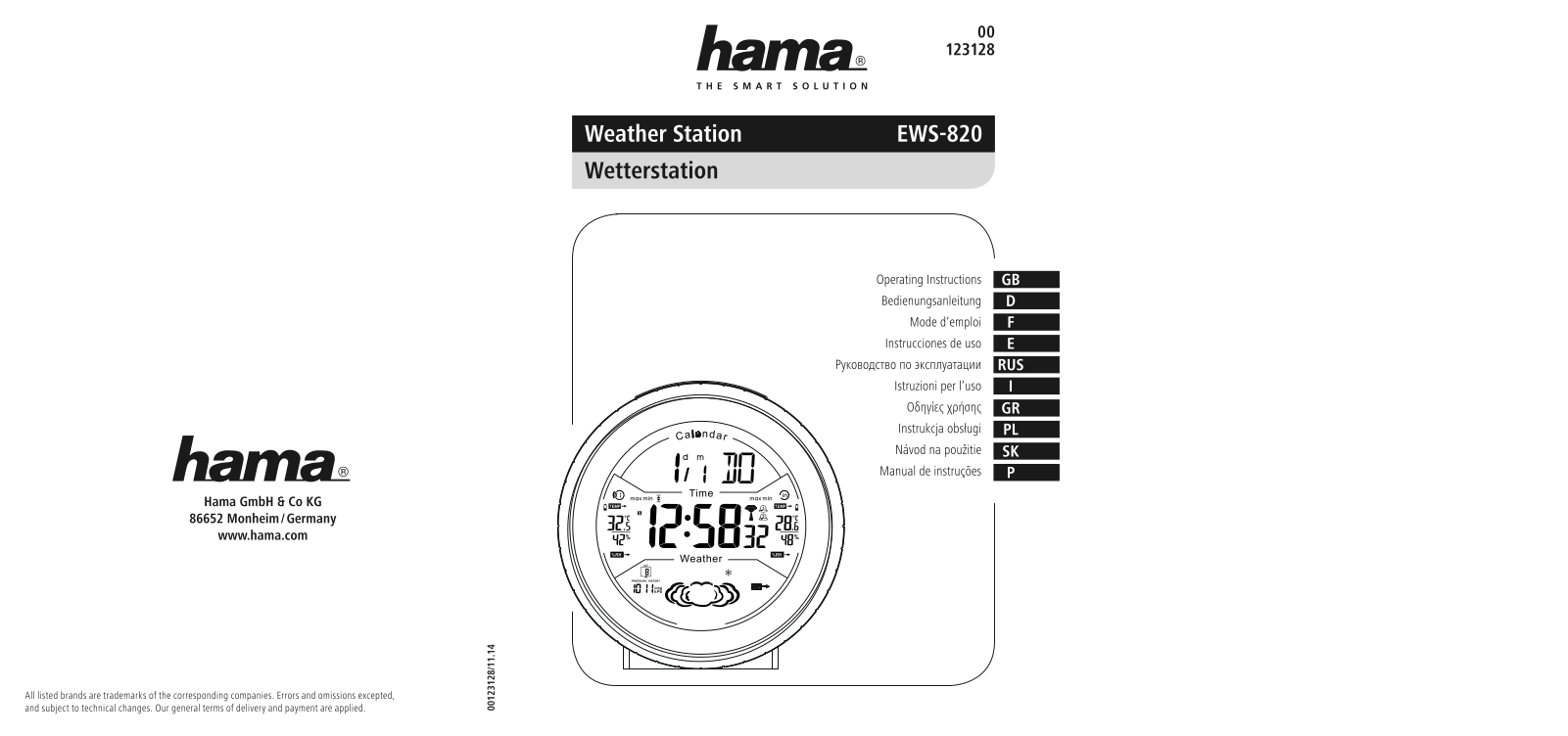 Hama EWS-820 operation manual