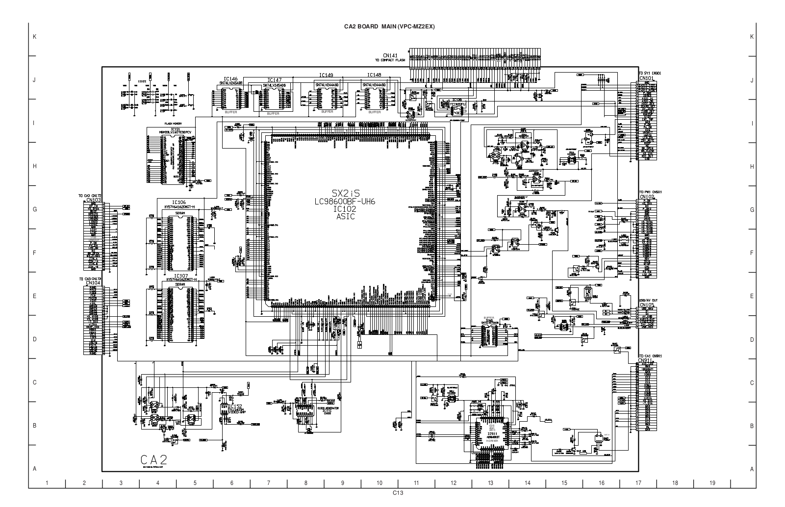 SANYO VPC-MZ2EX, VPC-MZ2, VAR-GA4U, VAR-GA4EX, VAR-GA4E BOARD 9E