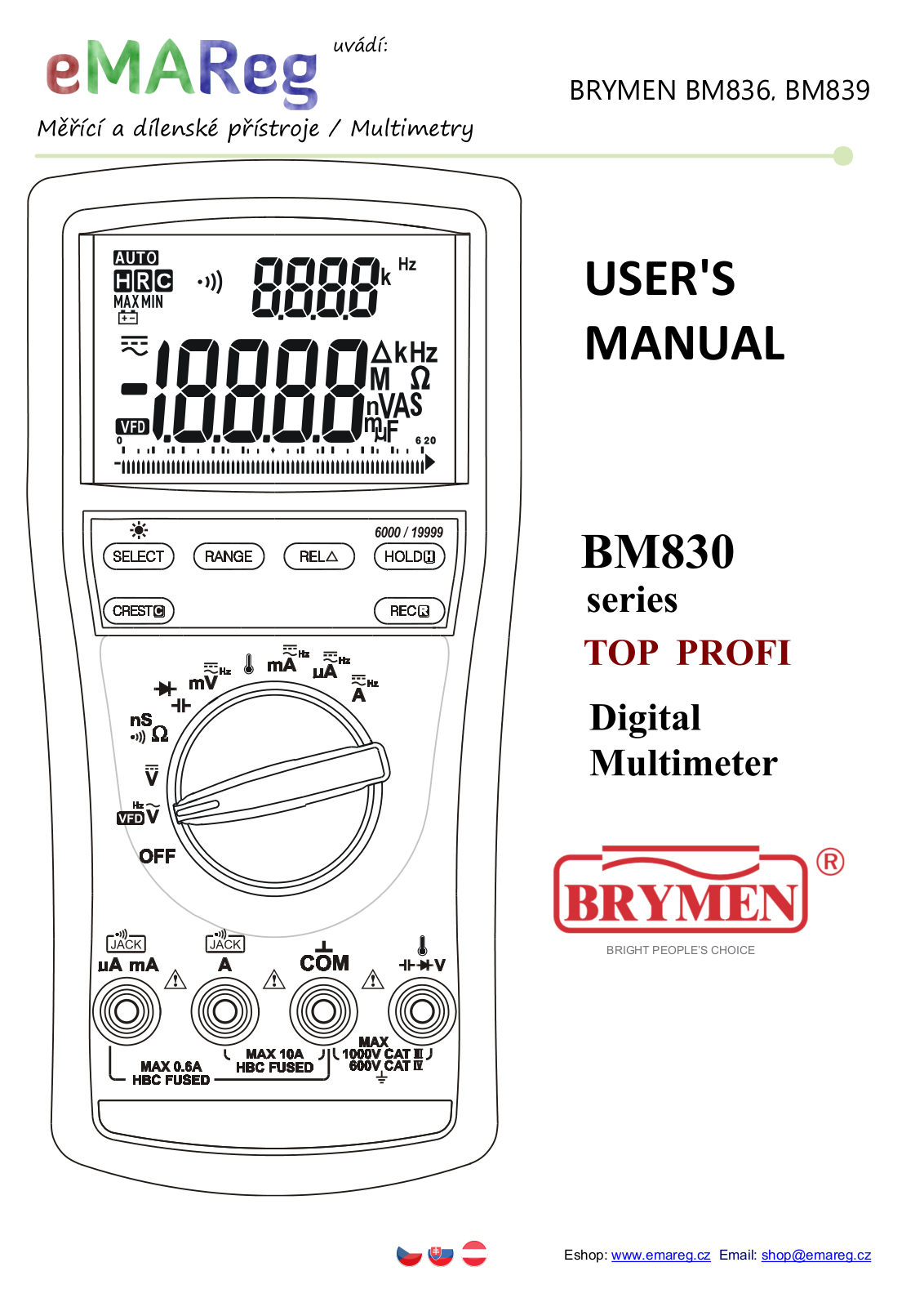 Brymen BM830 Series, BM836, BM839 User Manual - ManualMachine.com