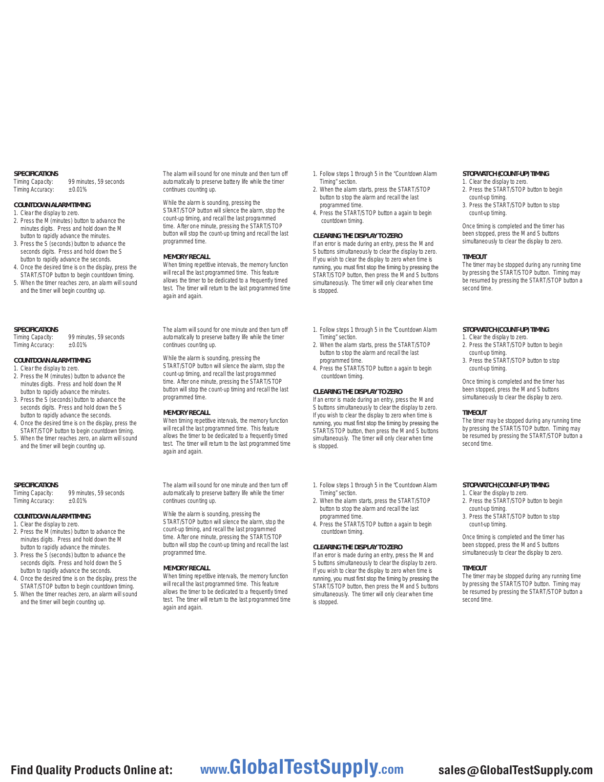 Digi-Sense 94461-07 User manual