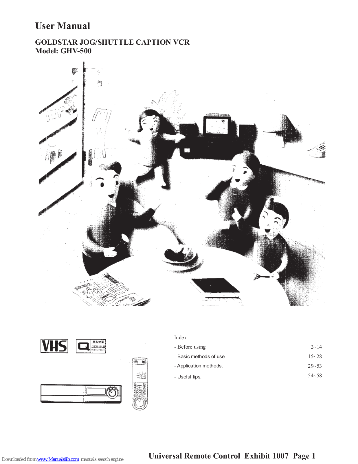 Goldstar GHV-500 User Manual