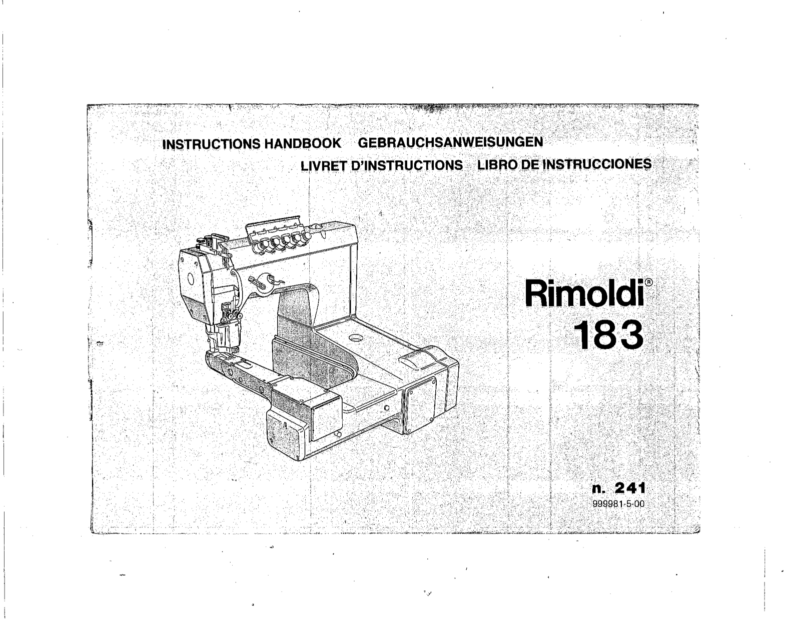 Rimoldi 183 Parts List