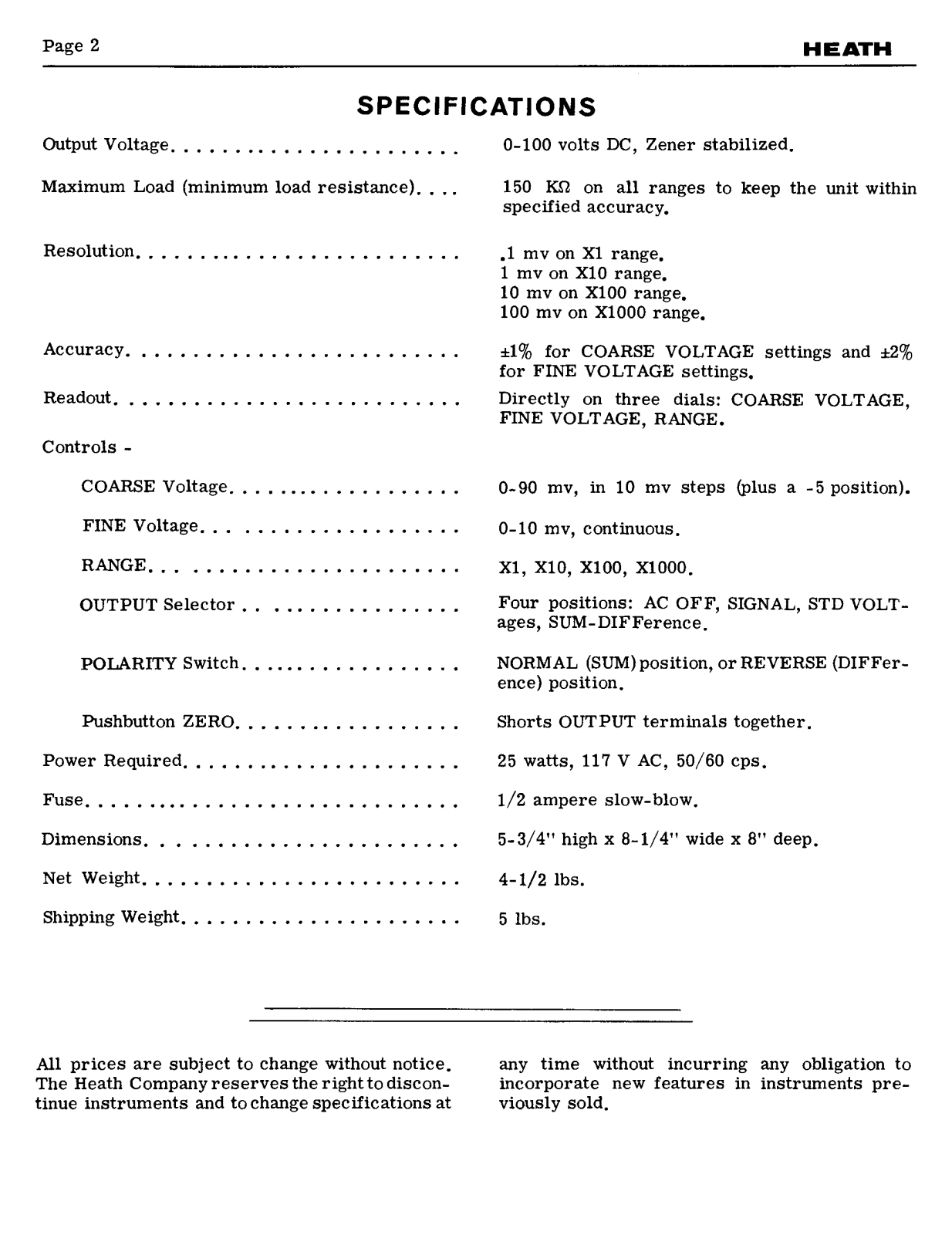 Heathkit EUW16 Schematic