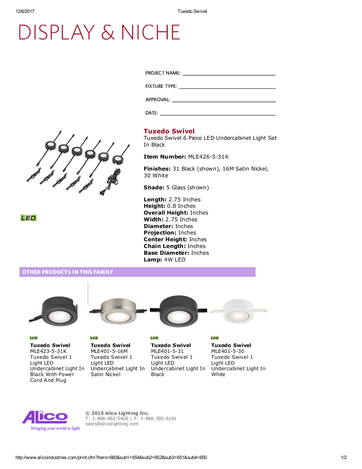 Alico LED2075 Specifications - ManualMachine.com